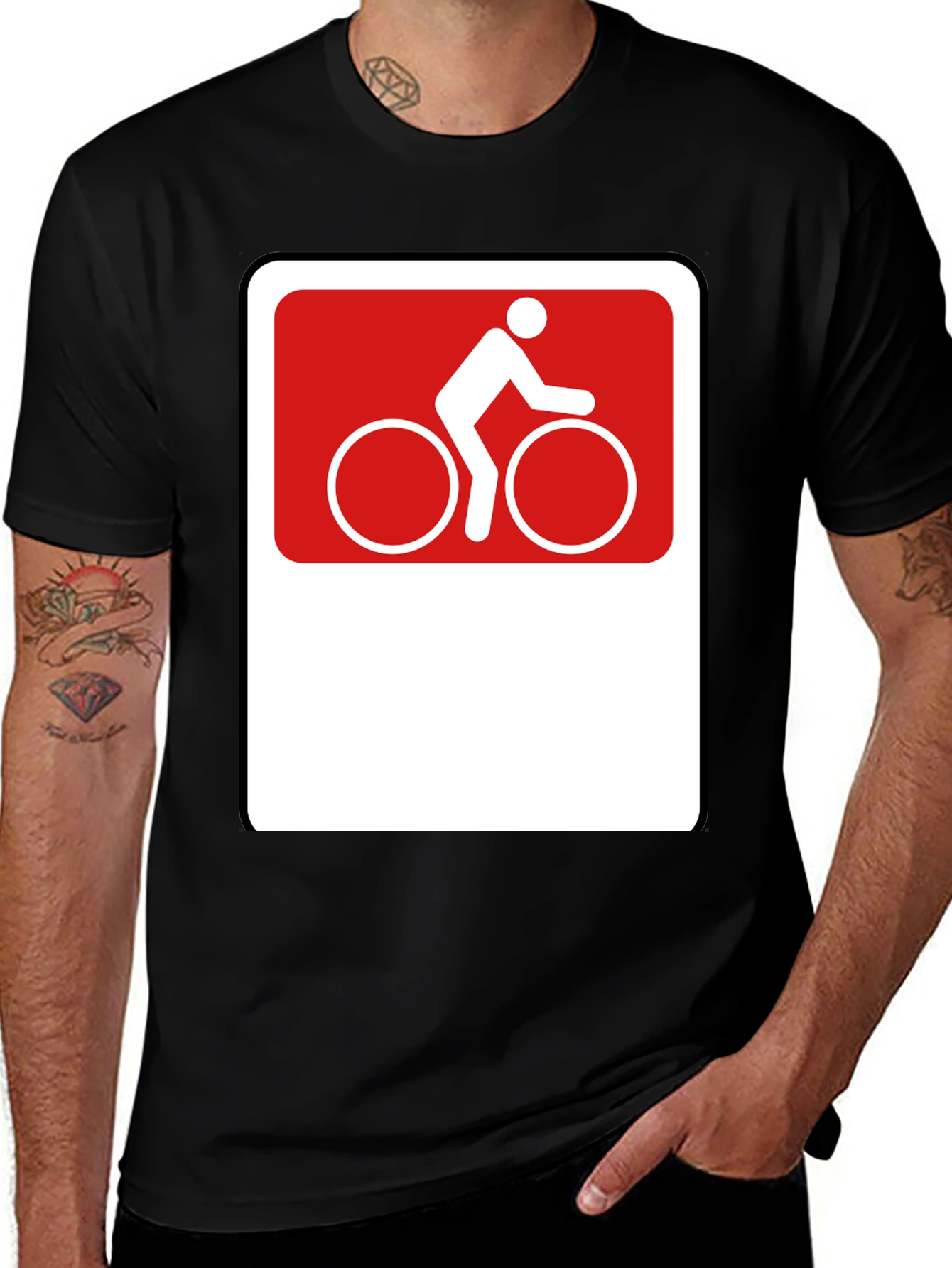 Variant 23 of Cyclist Graphic T-Shirt - Black