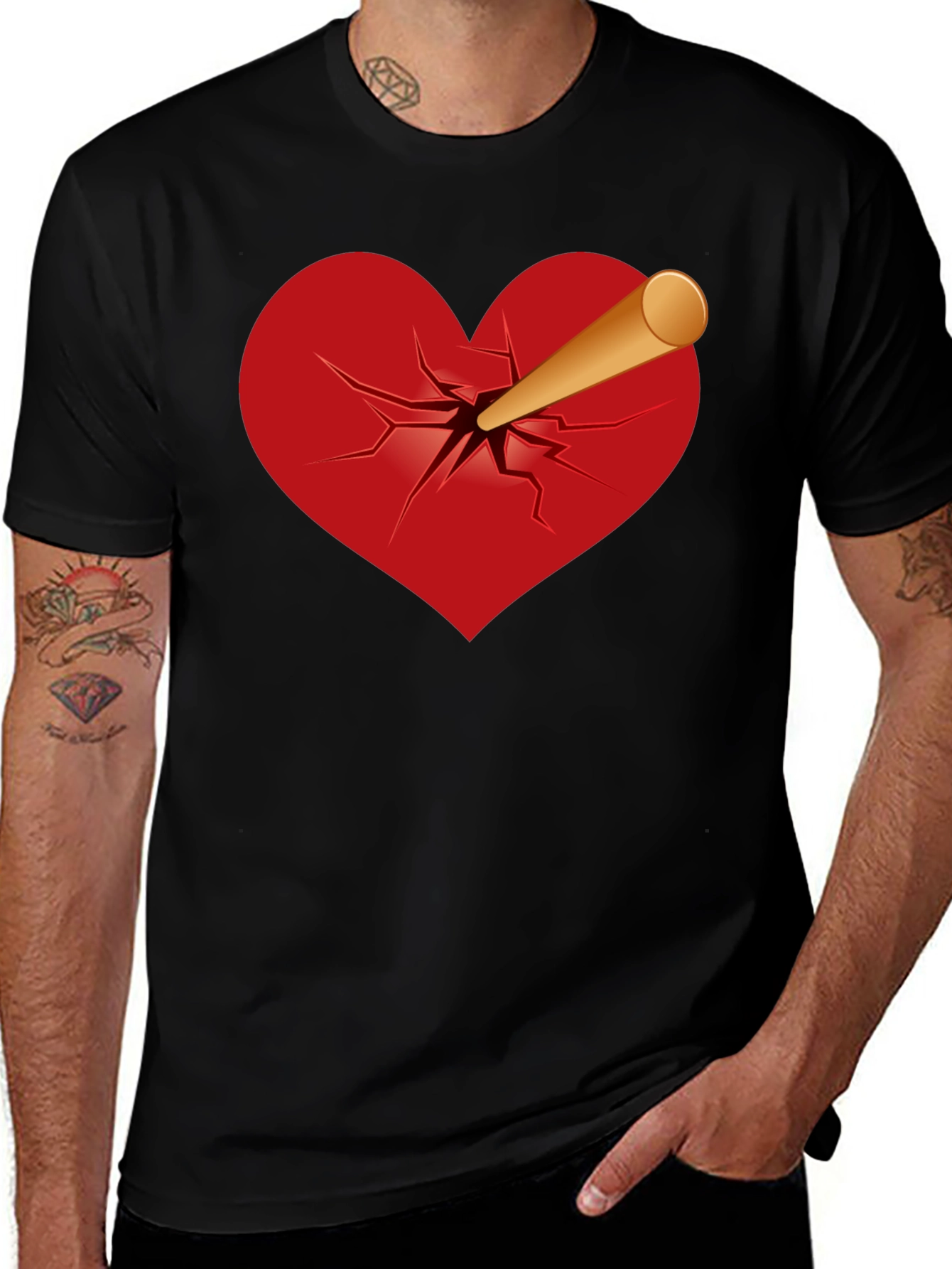 Variant 19 of Broken Heart T-Shirt - Unique Graphic Tee