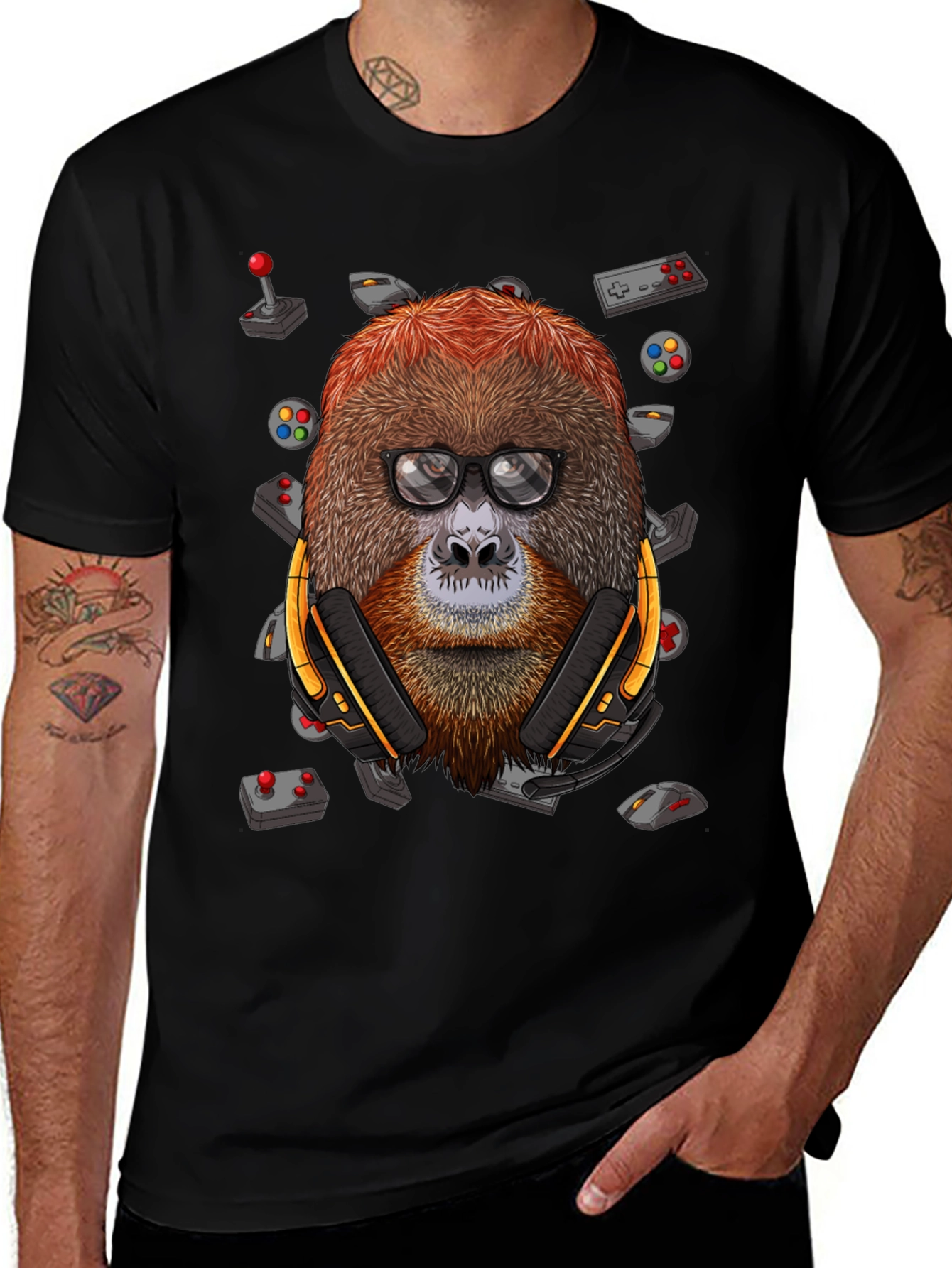 Variant 16 of Gamer Orangutan T-Shirt - Geek Chic Design