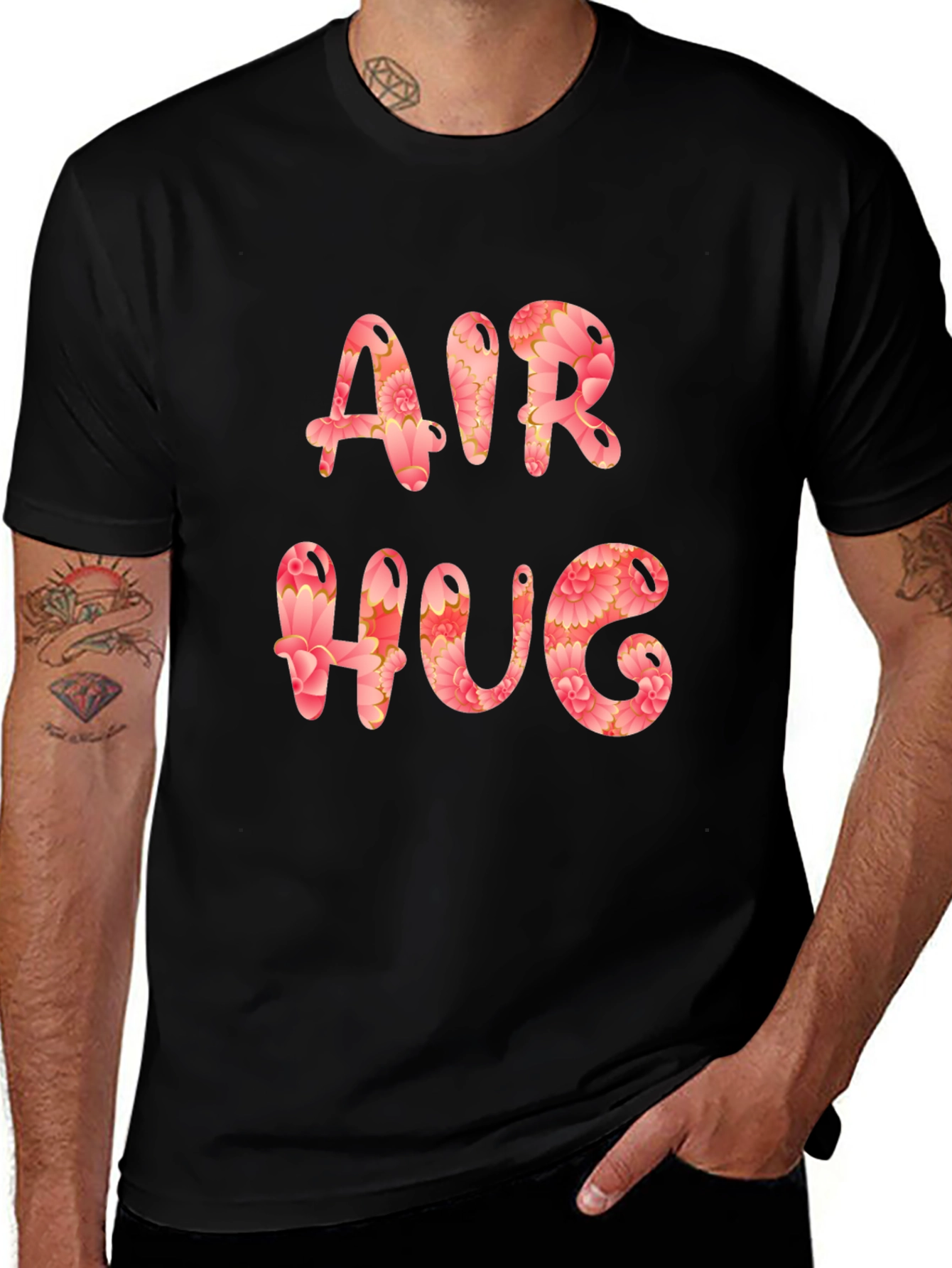 Variant 14 of Air Hug Floral Print Graphic Tee - Soft Cotton Comfort