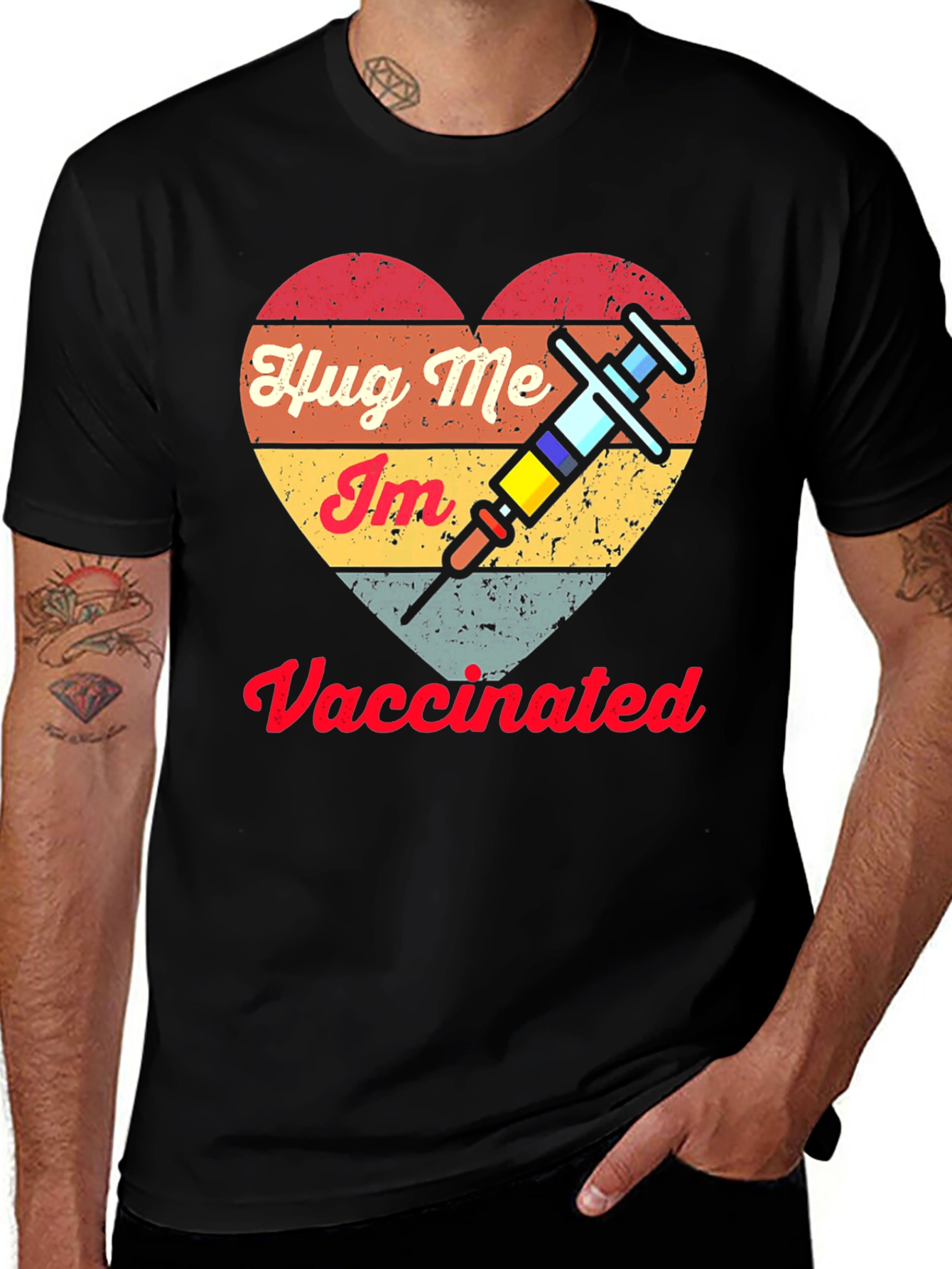 Variant 7 of Hug Me I'm Vaccinated Tee
