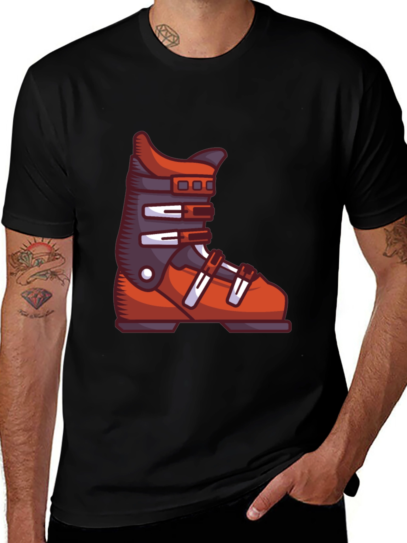 Variant 30 of Ski Boot Graphic Tee - Stylish Comfort