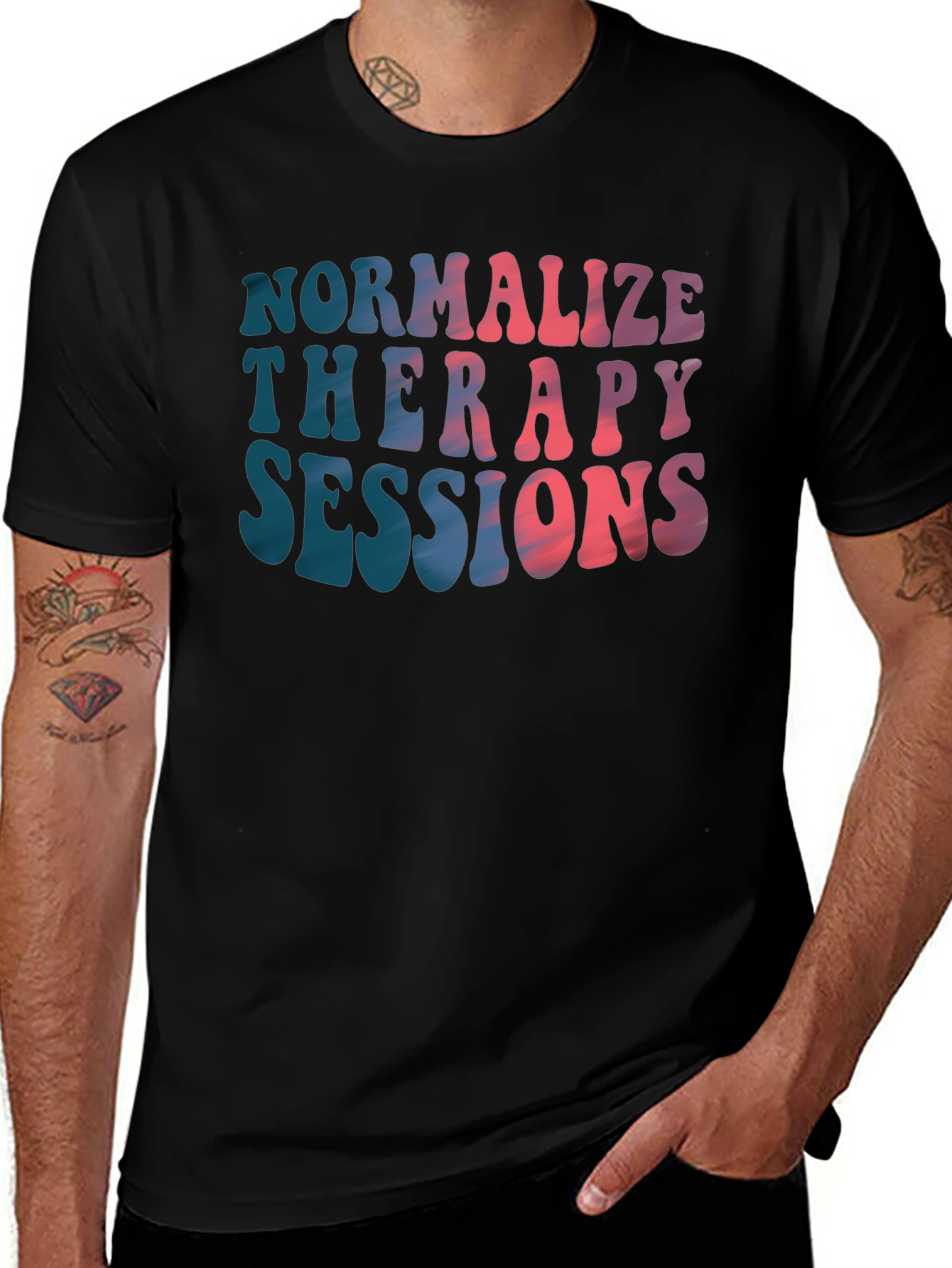 Variant 21 of Normalize Therapy Sessions Graphic Tee