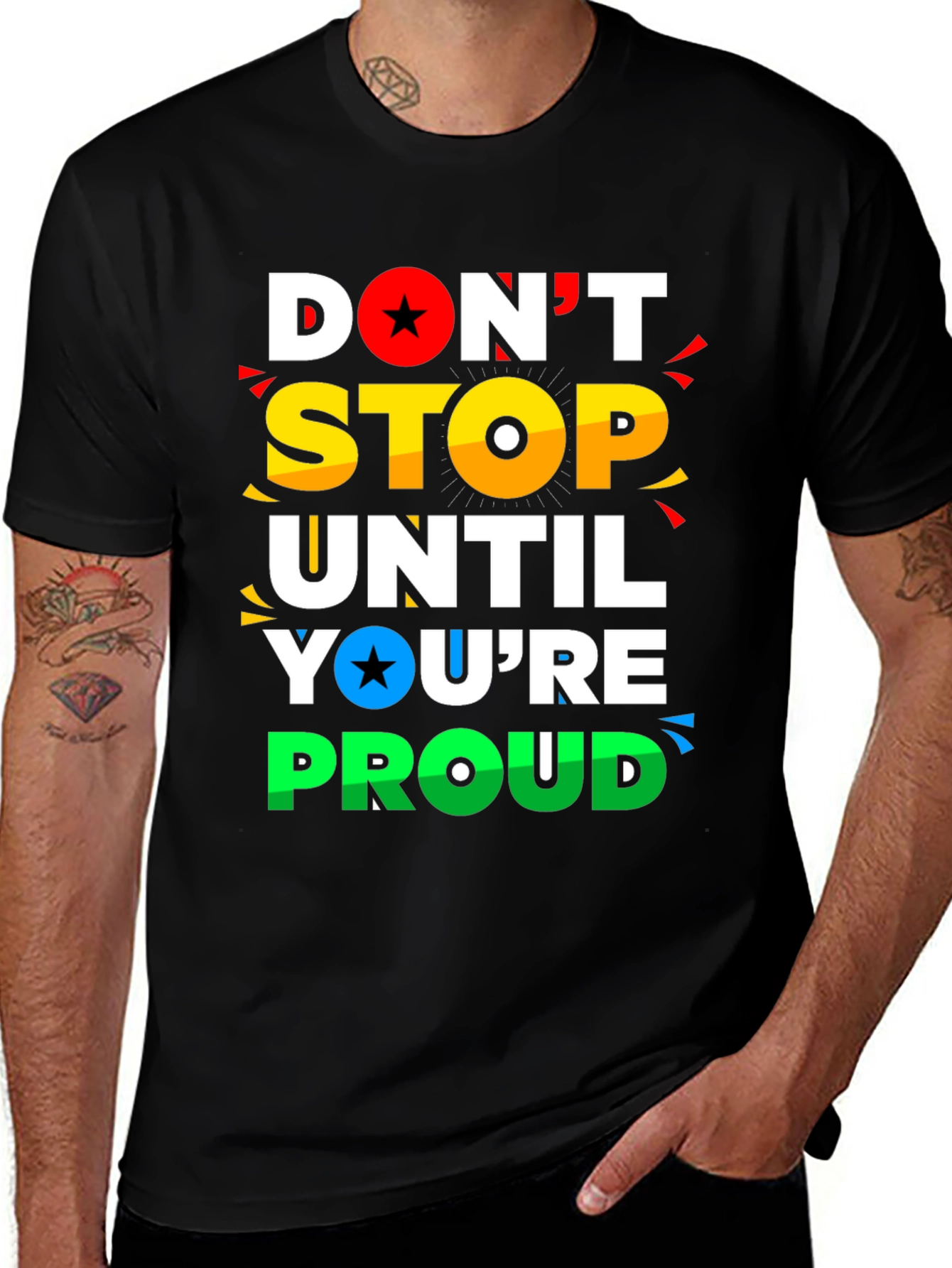 Variant 2 of Motivational Don't Stop T-Shirt