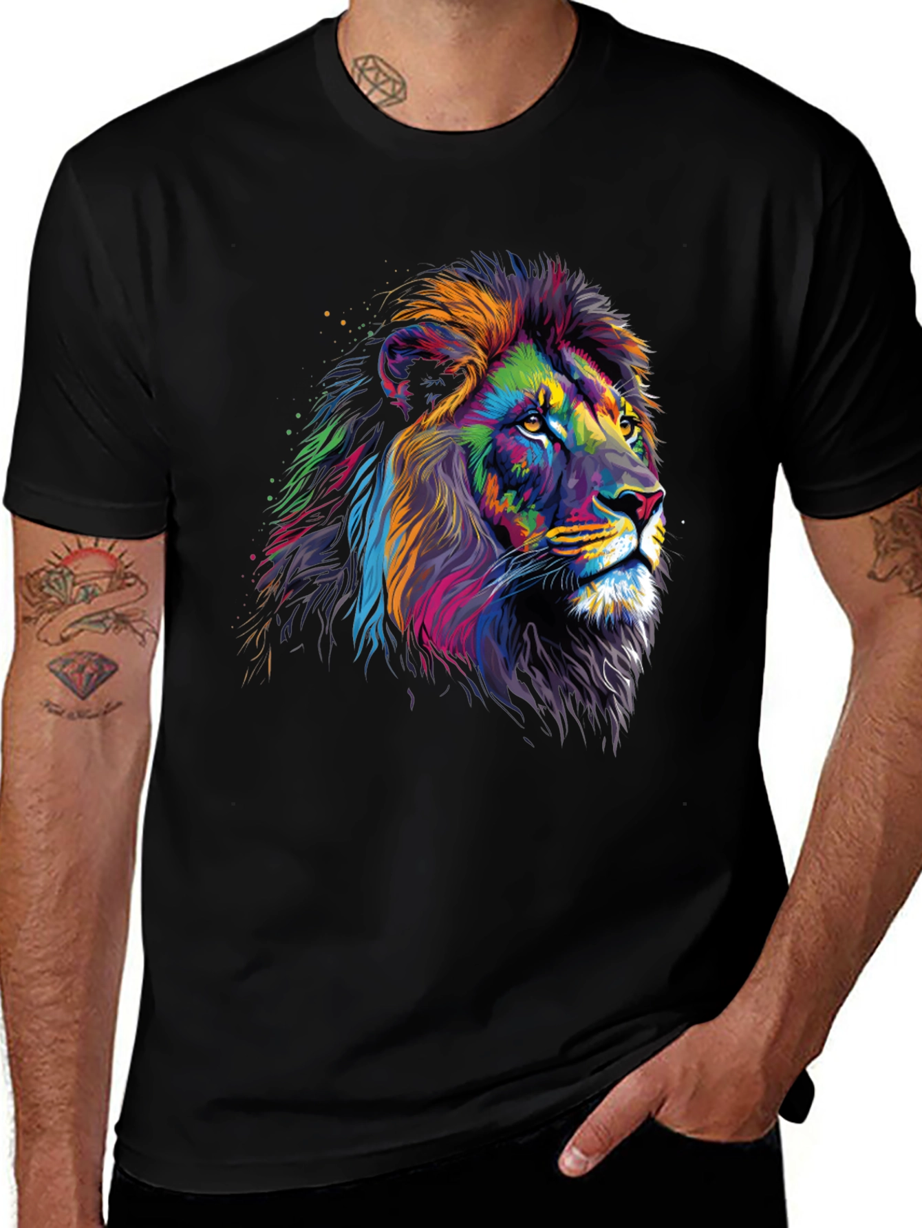 Variant 14 of Vibrant Lion Graphic Tee - Bold Statement T-Shirt