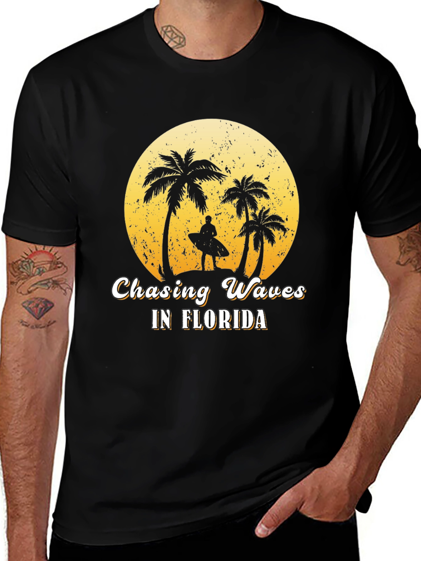 Variant 11 of Chasing Waves in Florida Graphic Tee