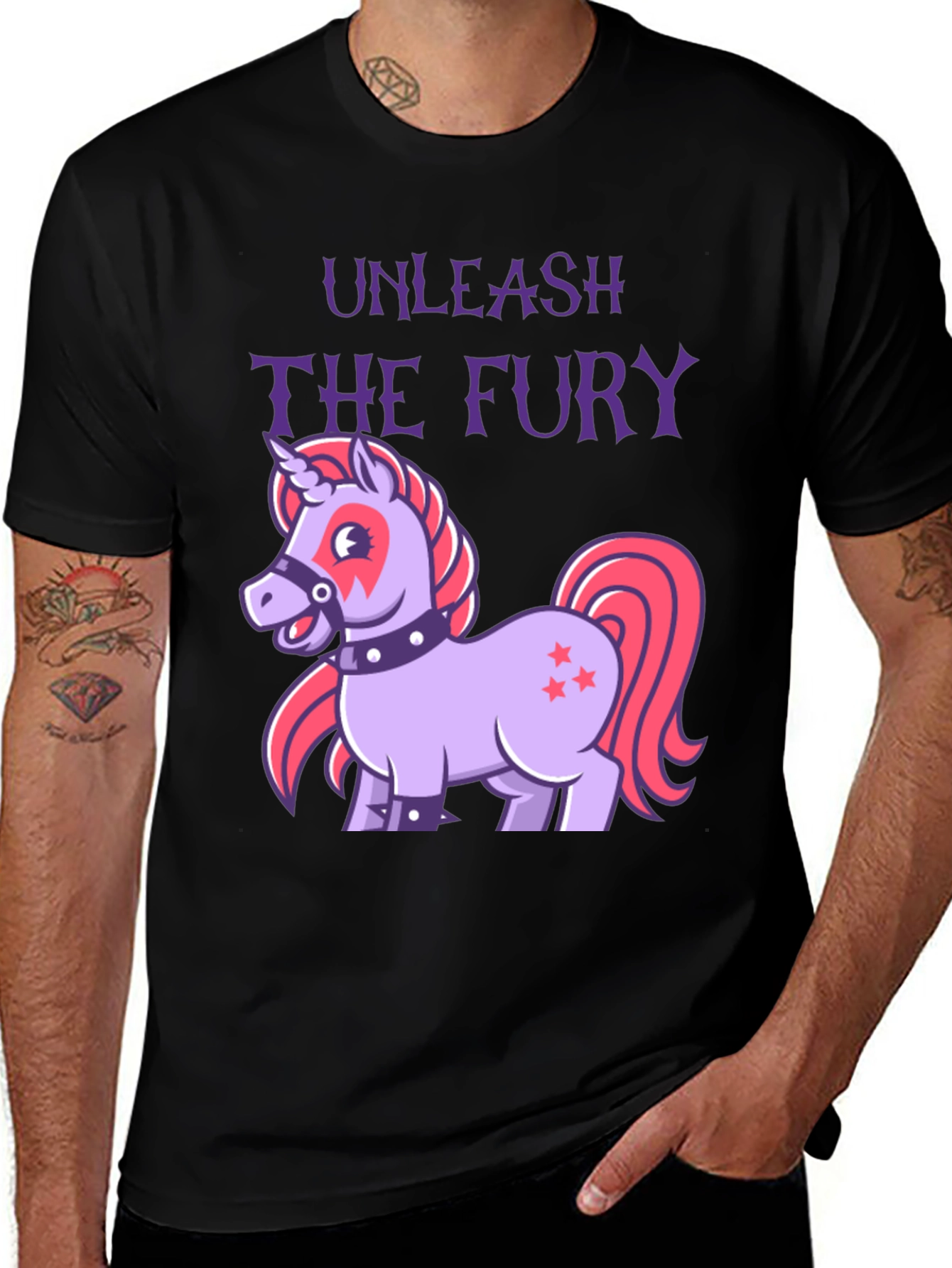 Variant 26 of Unleash The Fury Unicorn Graphic Tee