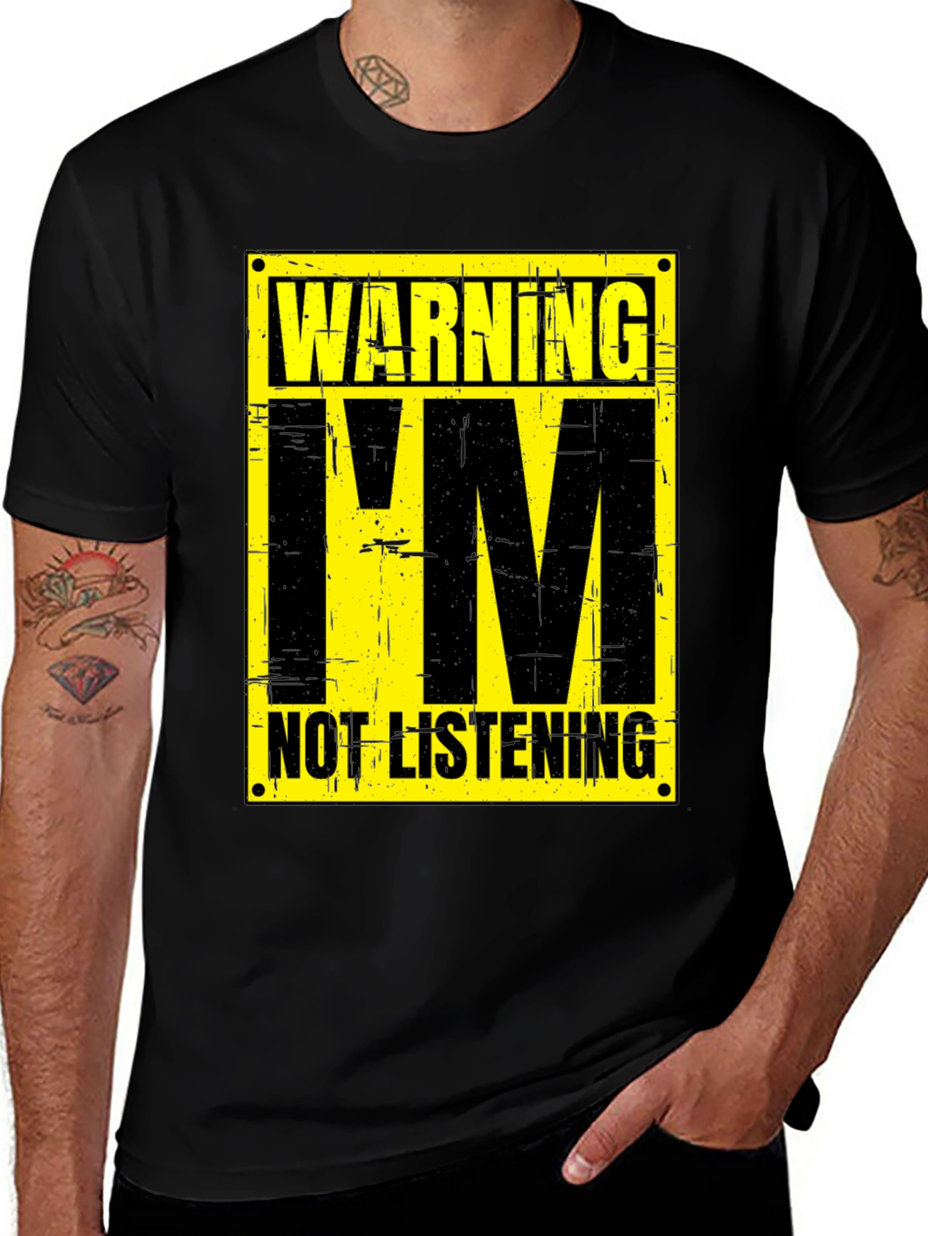 Variant 25 of Warning I'm Not Listening T-Shirt