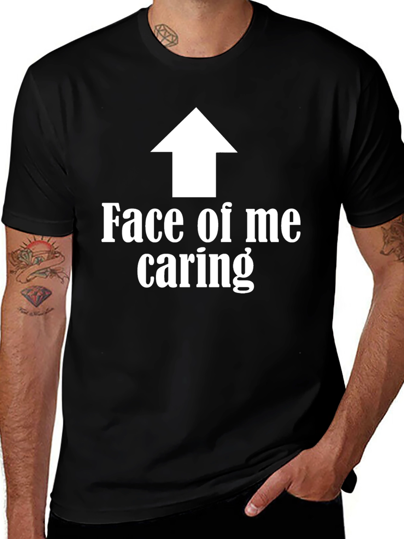 Variant 18 of Funny Sarcastic Graphic T-Shirt - Face of Caring