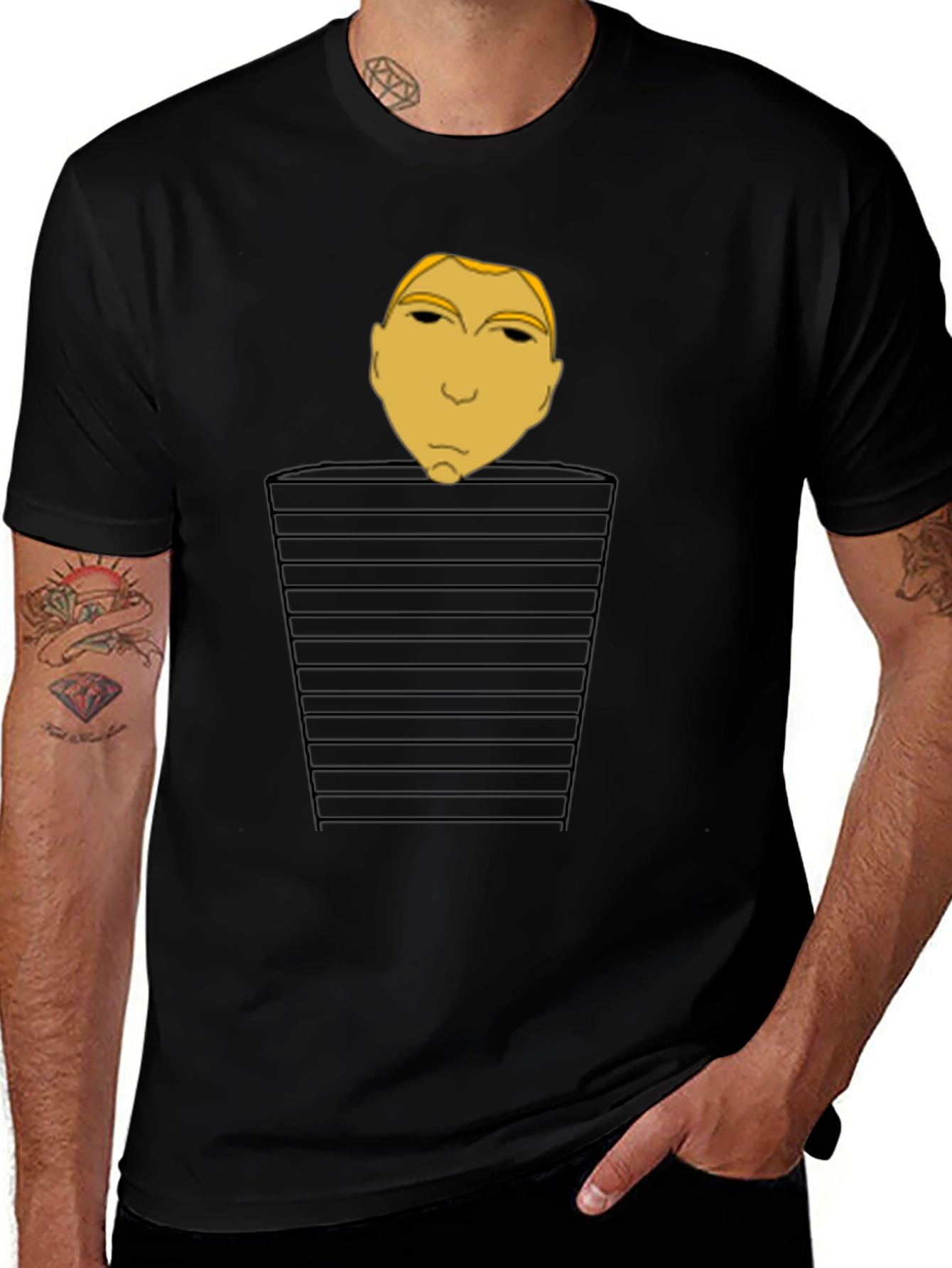 Variant 23 of Abstract Face Portrait Graphic T-Shirt
