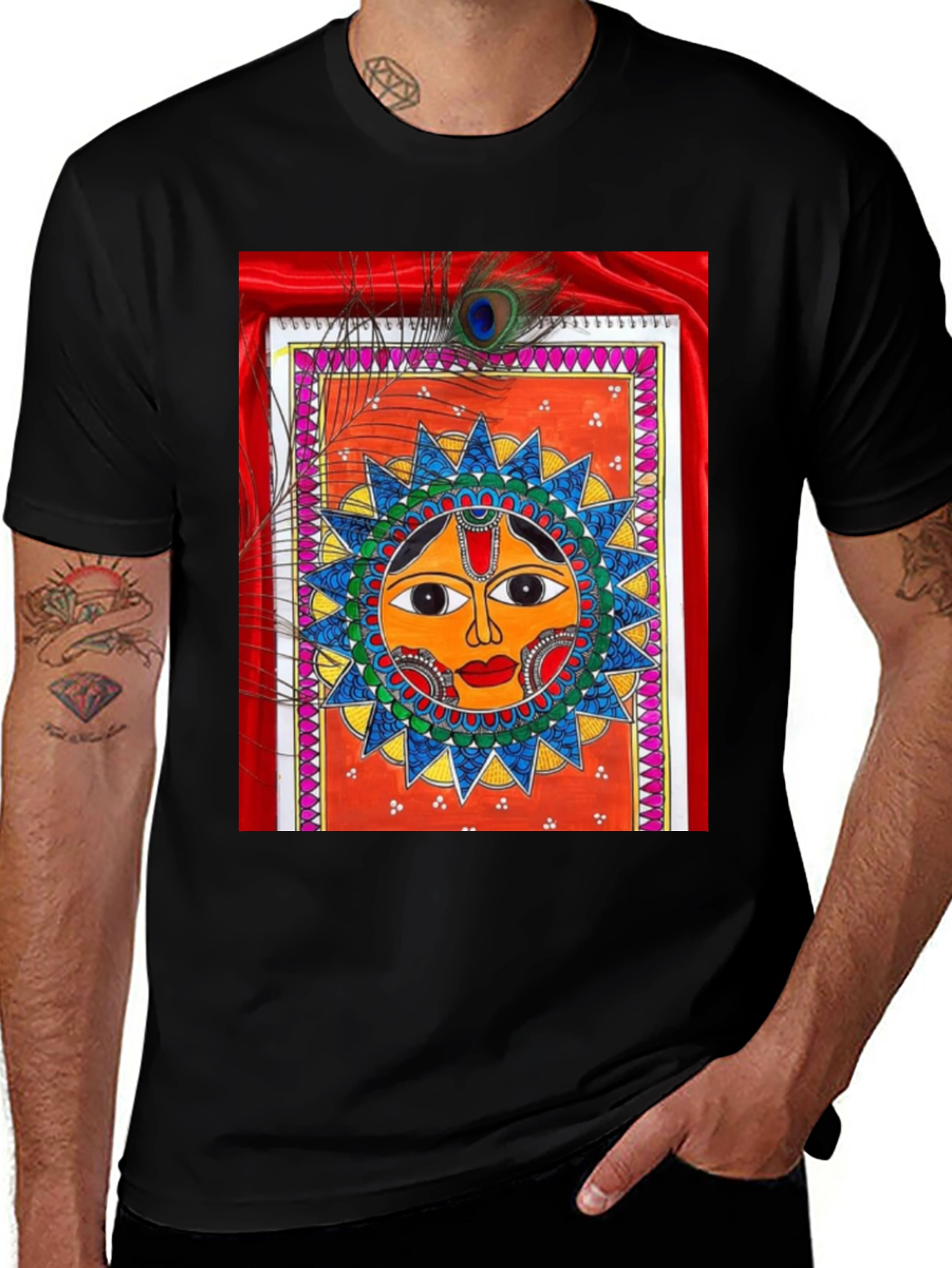 Variant 10 of Artistic Sun Graphic Tee - Unique Design