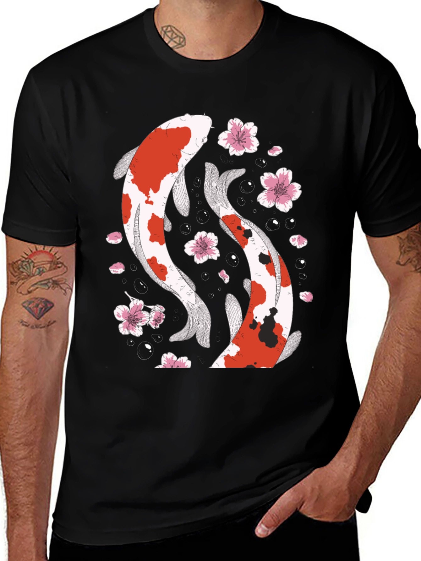 Koi Fish Graphic Tee - Japanese Art Inspired T-Shirt