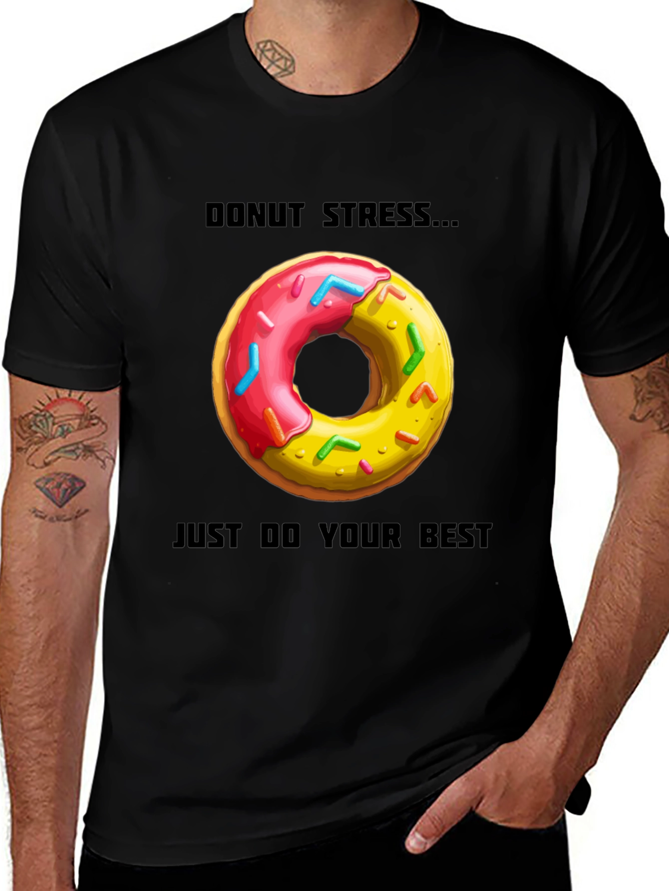 Variant 26 of Donut Stress T-Shirt - Comfortable Casual Wear