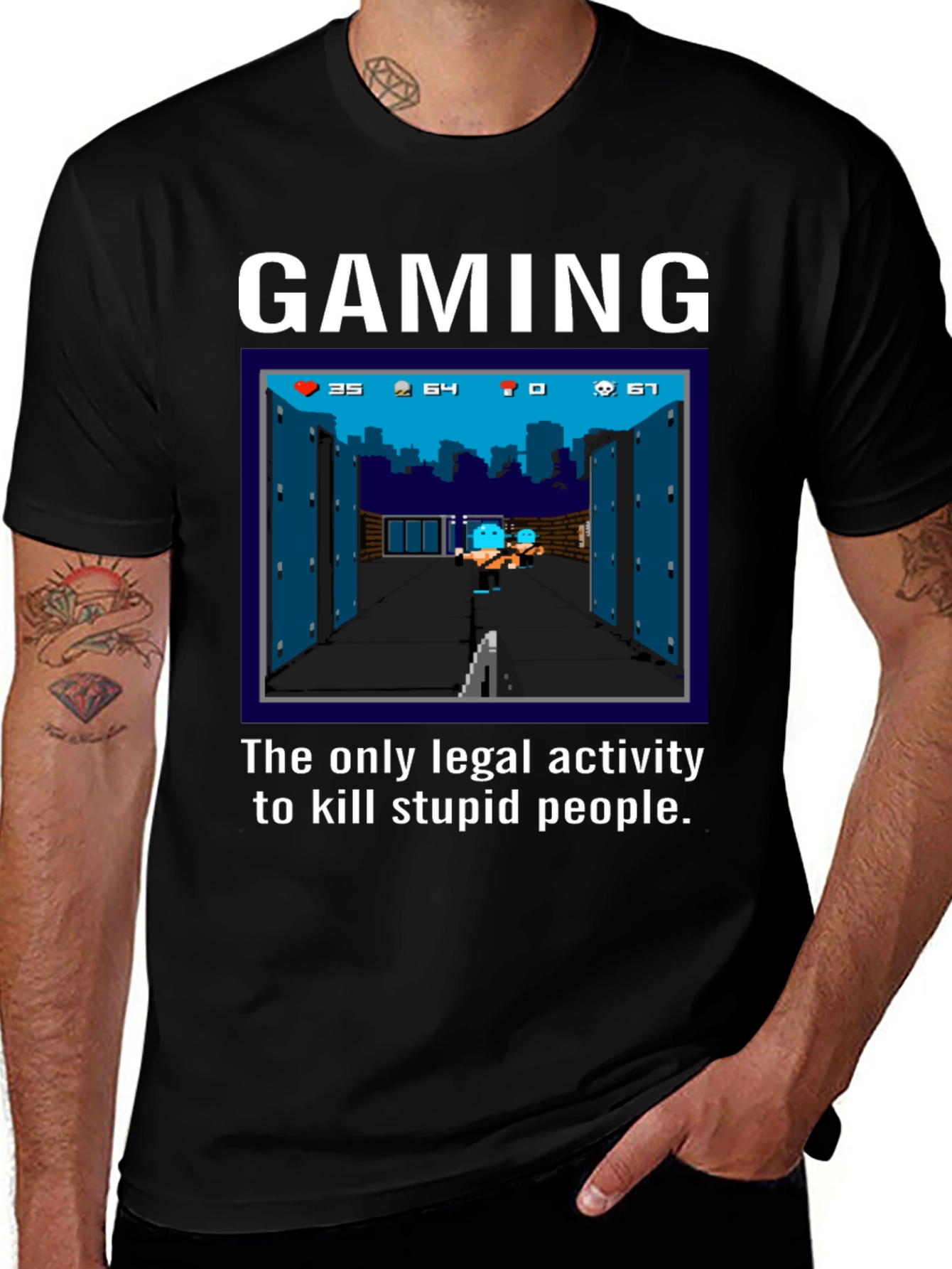 Variant 16 of Gaming T-Shirt: Kill Stupid People