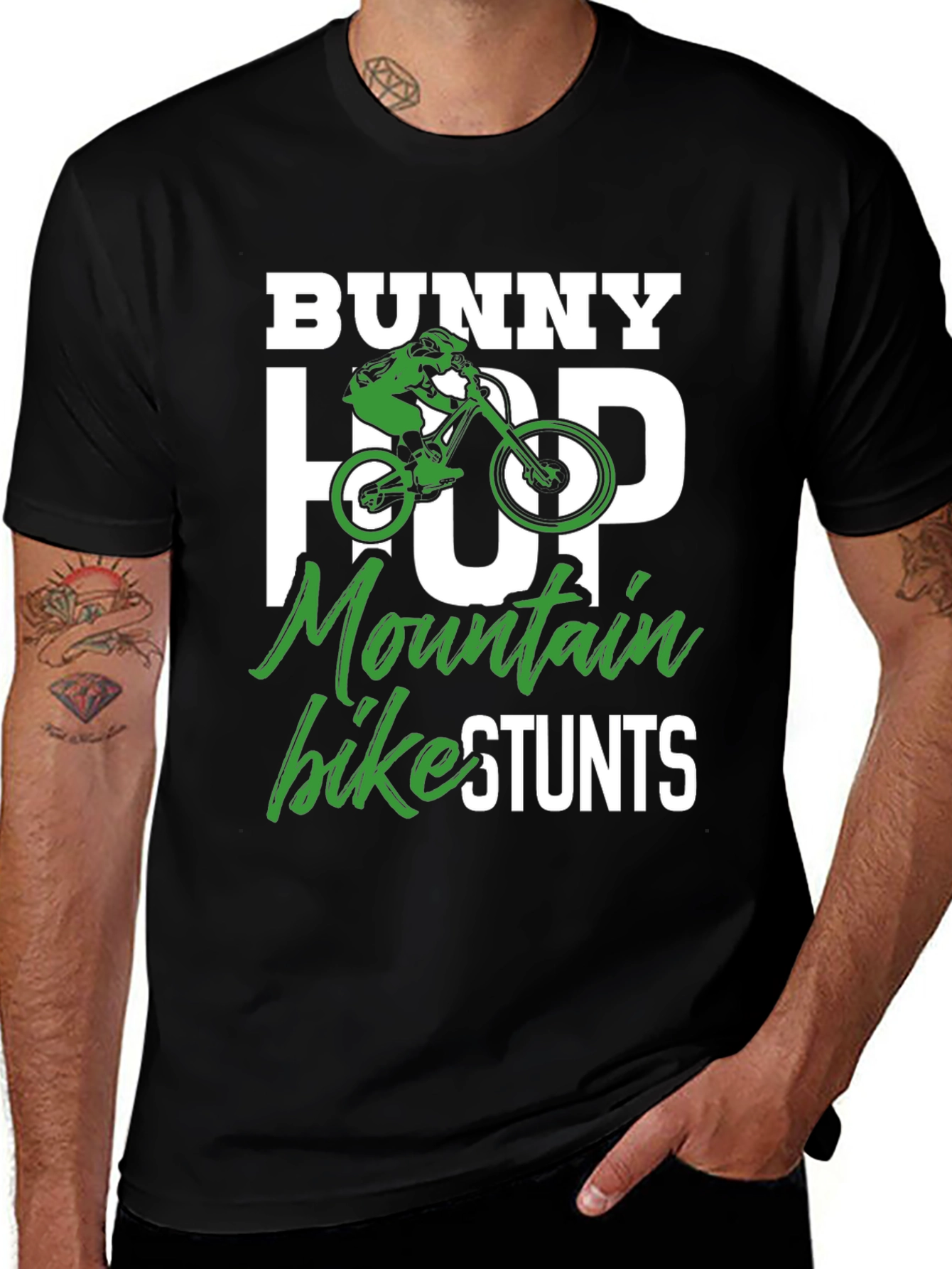 Variant 27 of Bunny Hop Mountain Bike Stunts Graphic T-Shirt