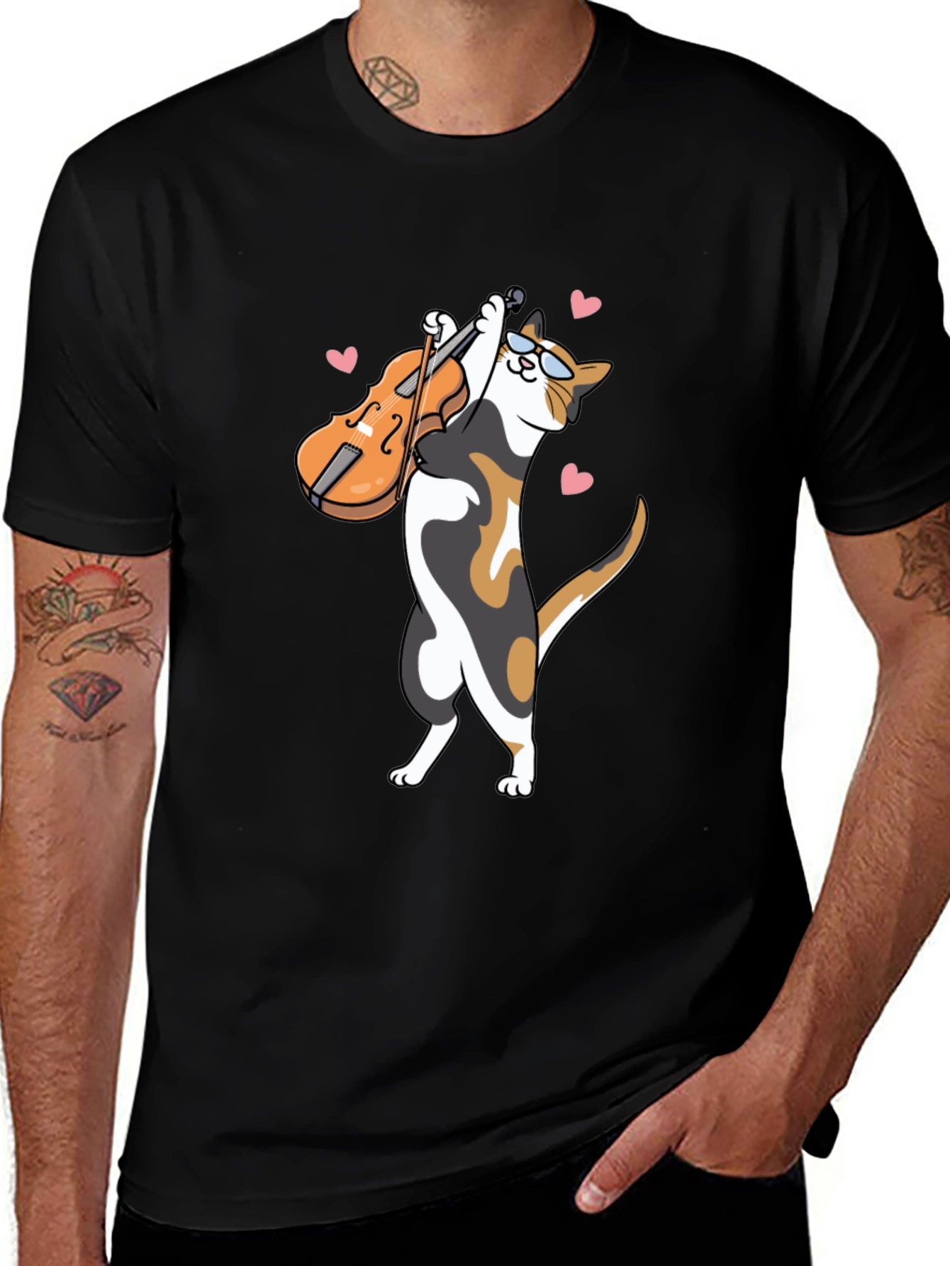 Variant 24 of Cat Violinist T-Shirt