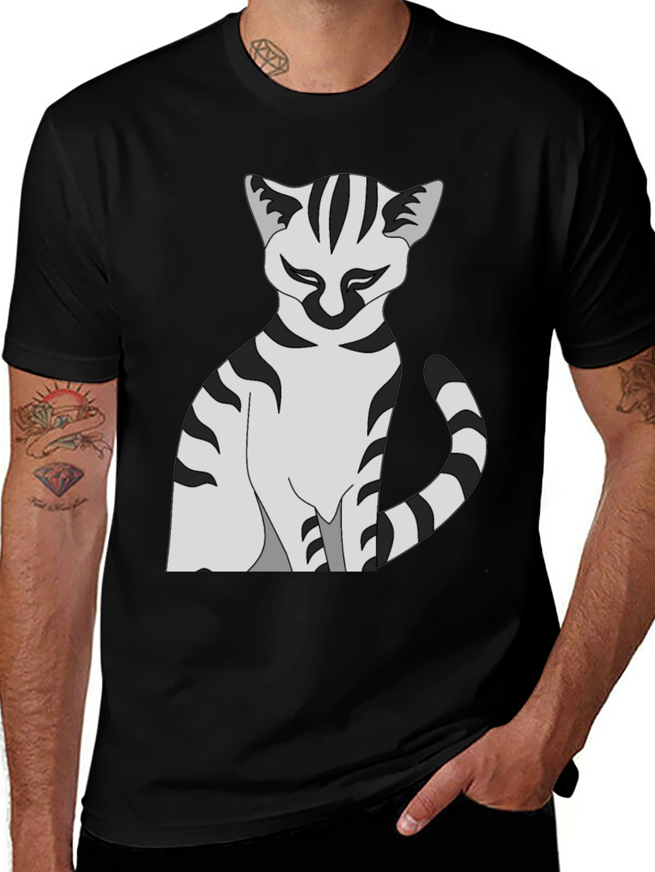 Variant 5 of Cool Cat Graphic Tee - Unisex