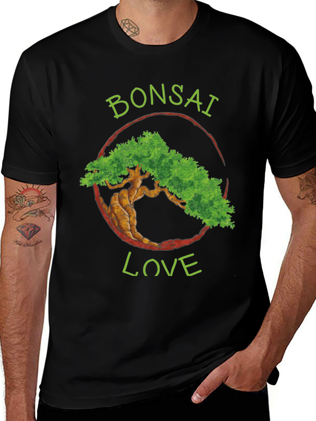 Variant 23 of Bonsai Love T-Shirt - Artistic Tree Design