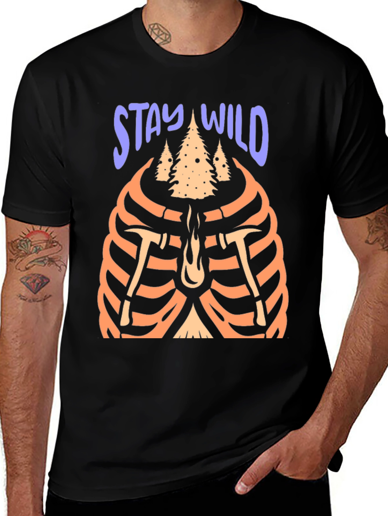 Variant 7 of Stay Wild Graphic Tee - Outdoor Adventure