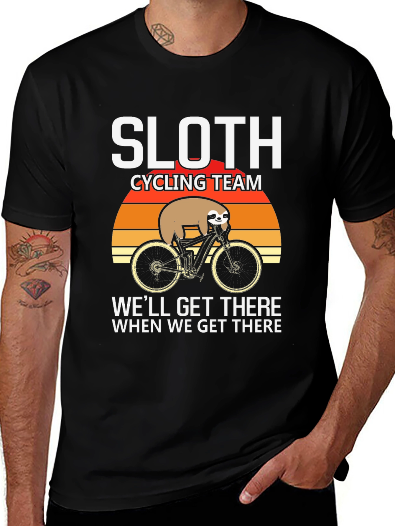 Variant 16 of Sloth Cycling Team T-Shirt - Funny Graphic Tee