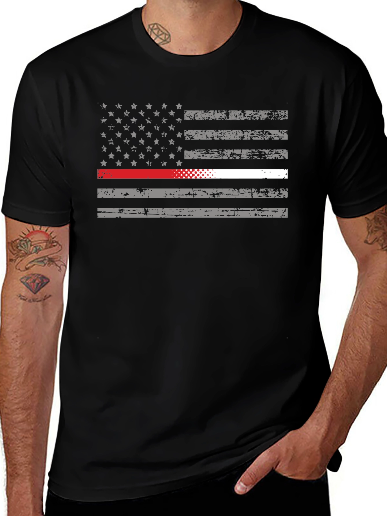 Thin Red Line Flag T-Shirt