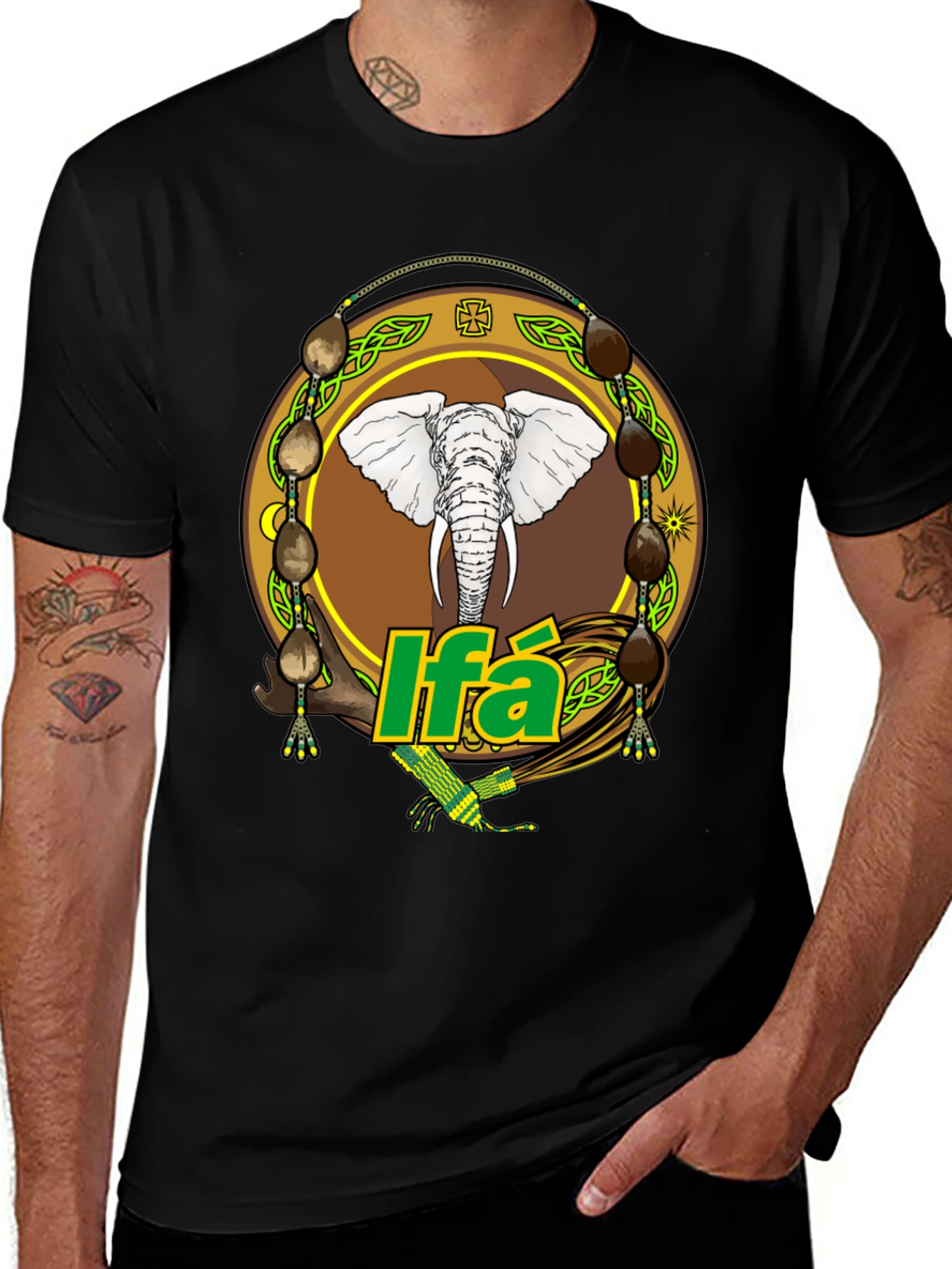 Elephant Ifa T-Shirt - Stylish Spiritual Design