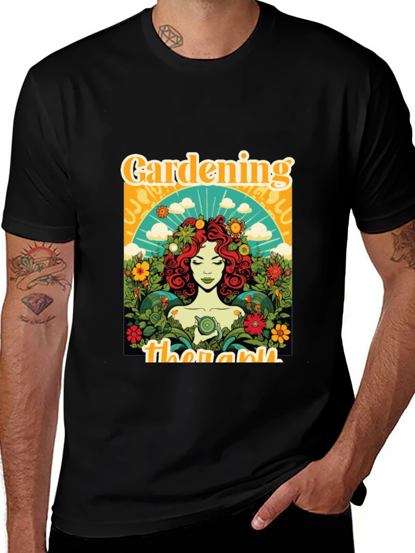 Variant 27 of Gardening Therapy Graphic T-Shirt