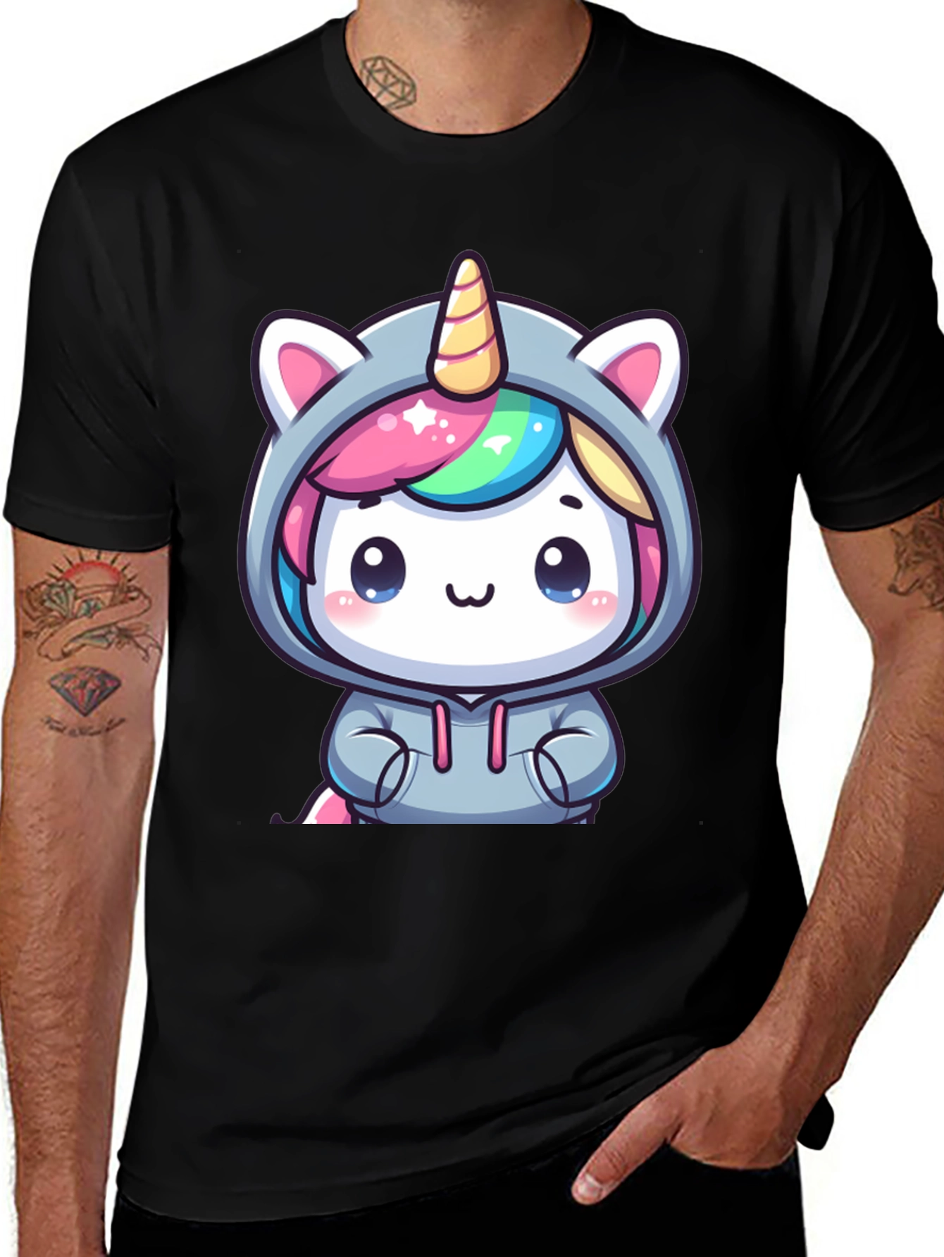 Cute Kawaii Unicorn Hoodie T-Shirt