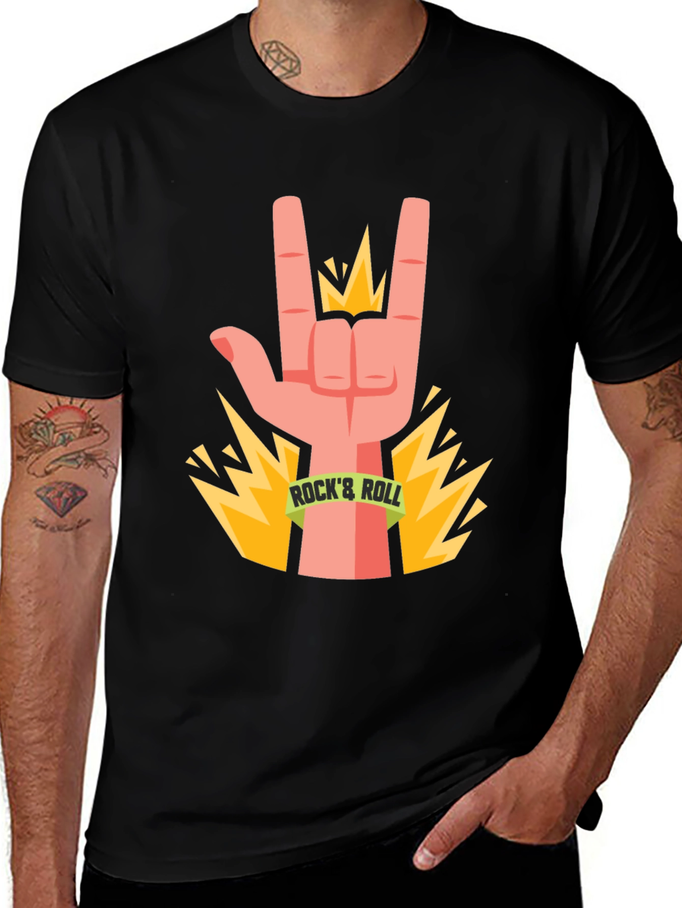 Variant 10 of Rock & Roll Hand Graphic T-Shirt
