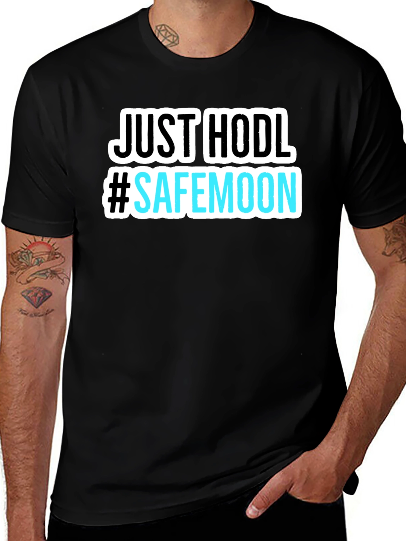 Variant 12 of Just HODL #SAFEMOON Black T-Shirt