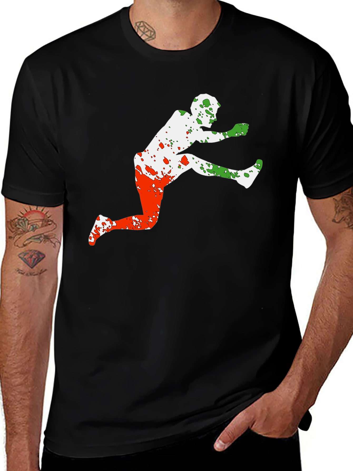 Variant 3 of Athletic Hurdle T-Shirt - Black