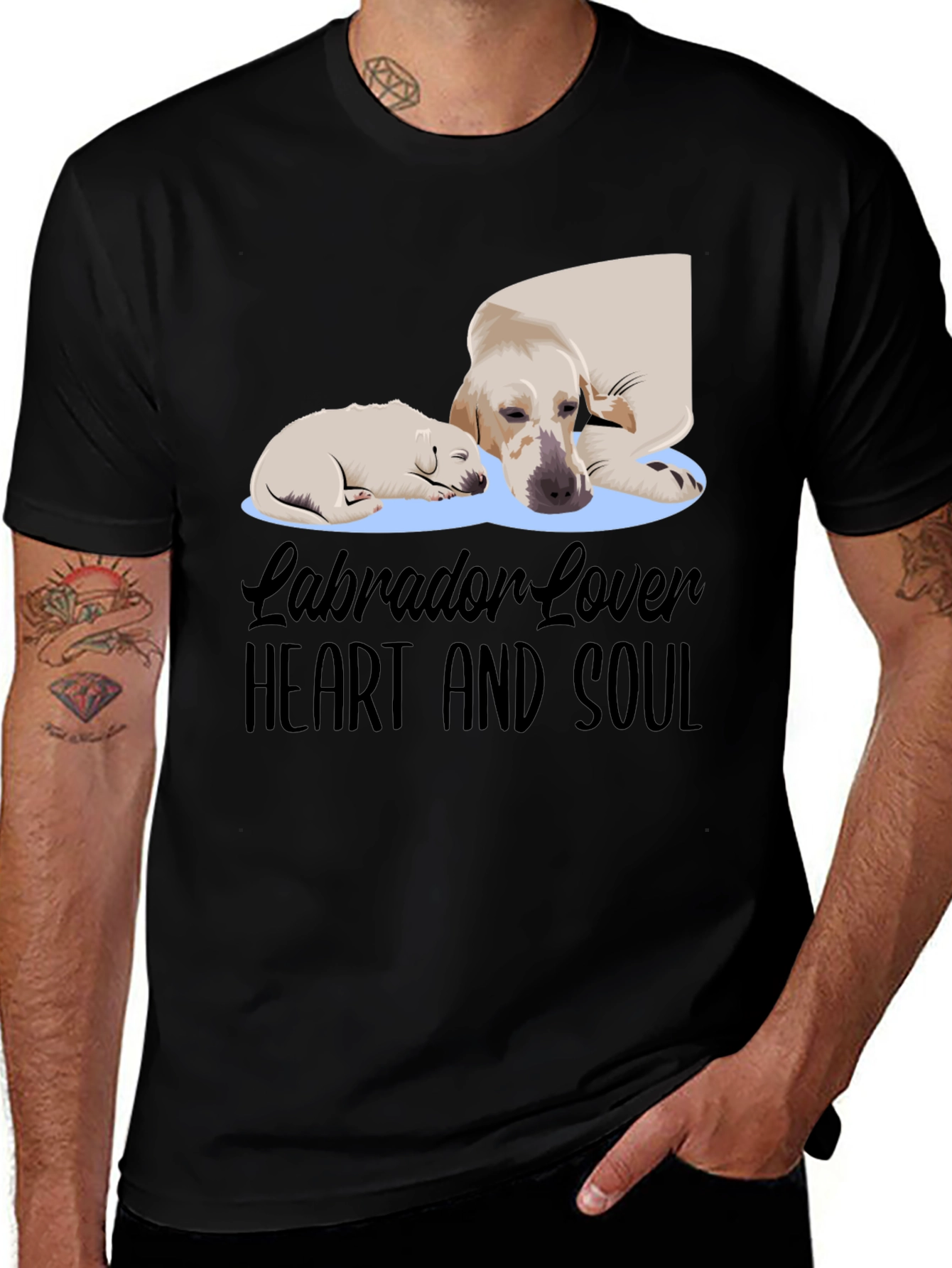Variant 22 of Labrador Lover T-Shirt: Heart and Soul Dog Tee