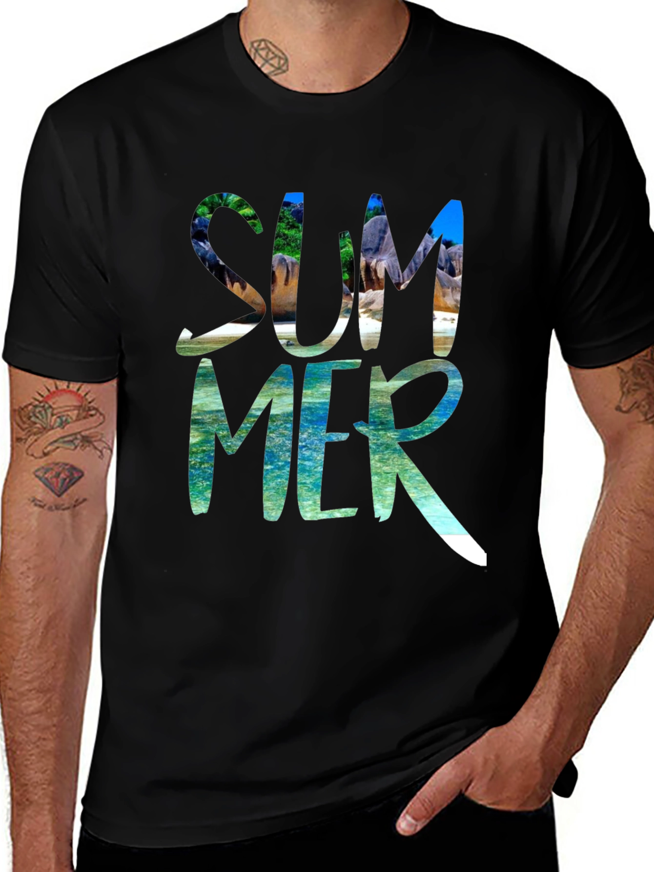 Variant 20 of Summer Beach Graphic T-Shirt