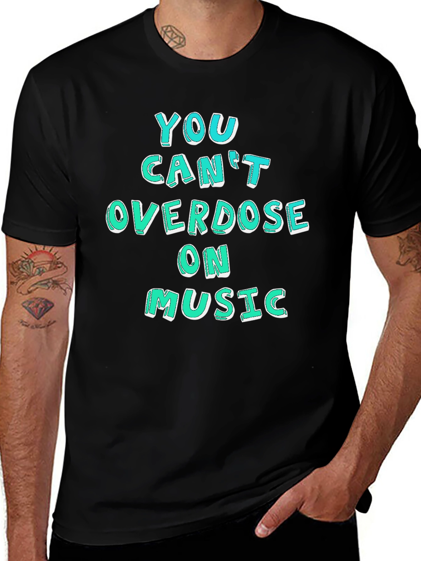 Variant 5 of Music Lover Graphic Tee - You Can't Overdose