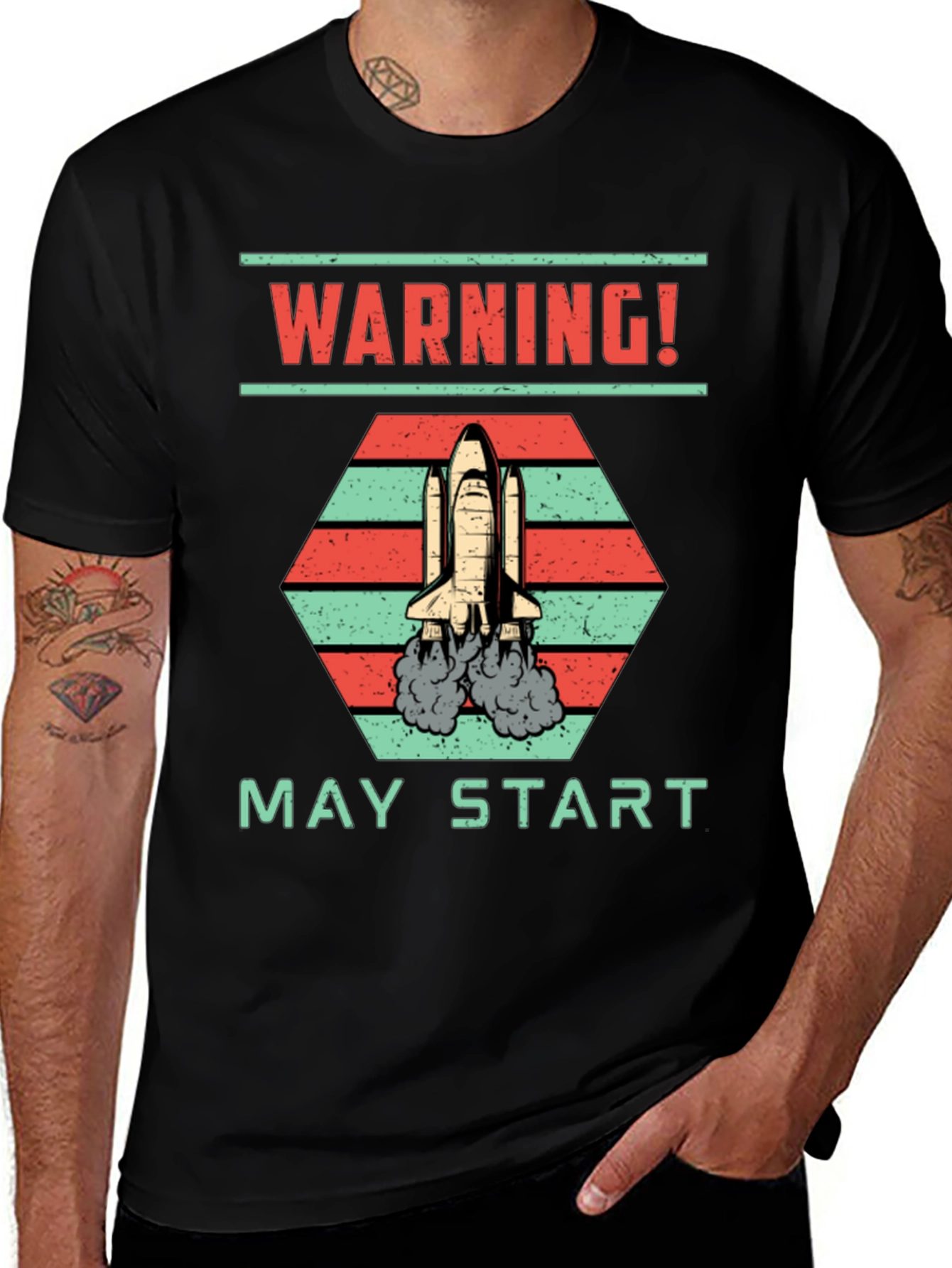 Variant 7 of Warning May Start Space Shuttle T-Shirt