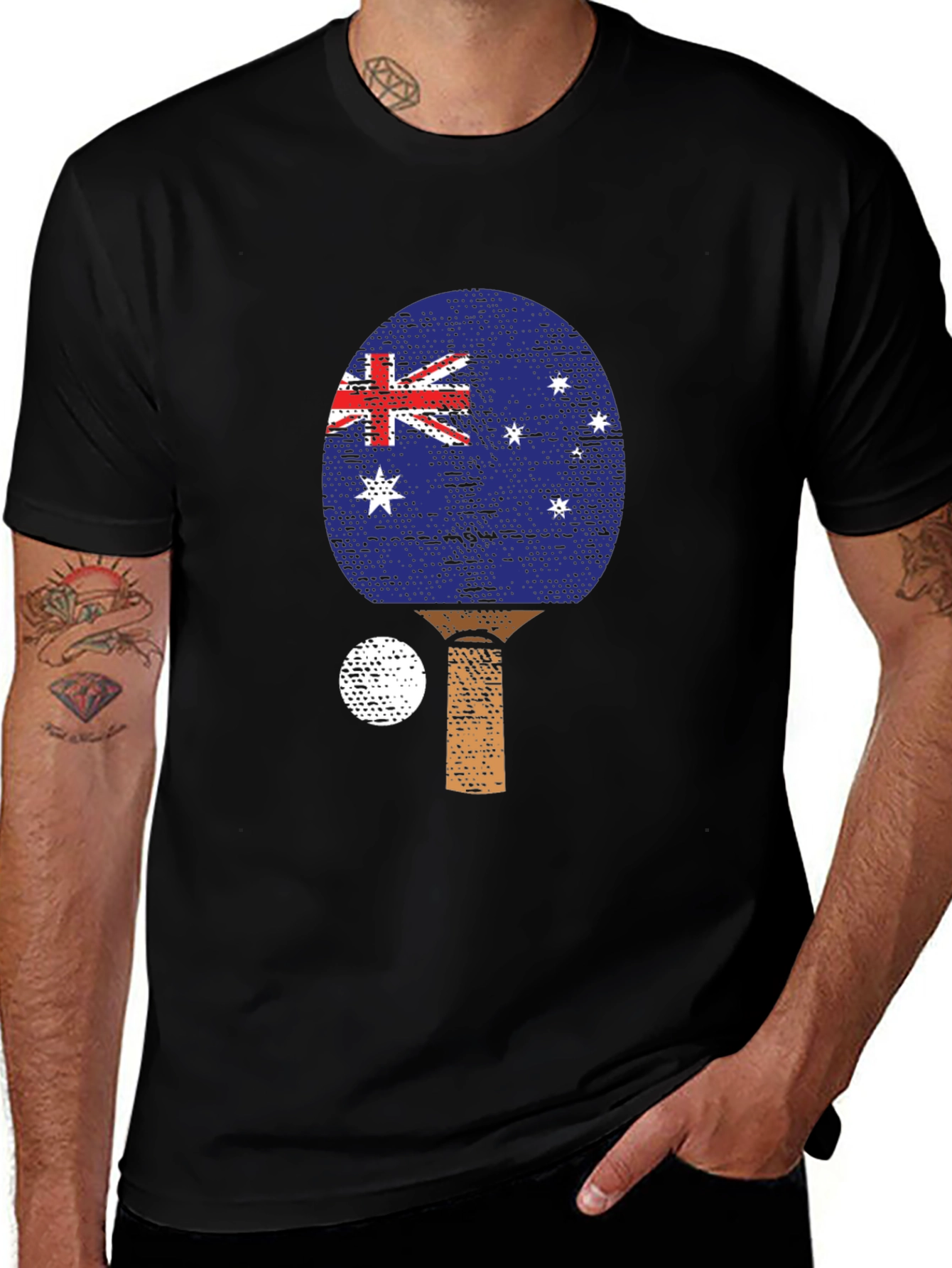 Variant 14 of Australia Flag Ping Pong T-Shirt