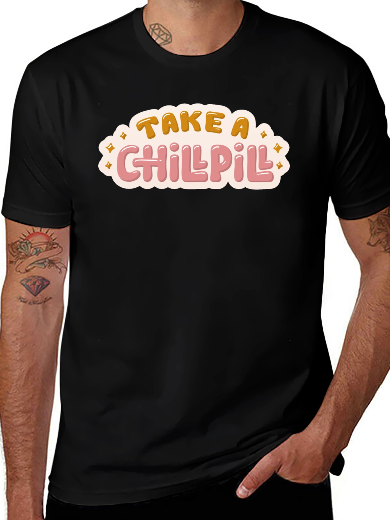 Variant 14 of Chill Pill Graphic Tee - Relax in Style