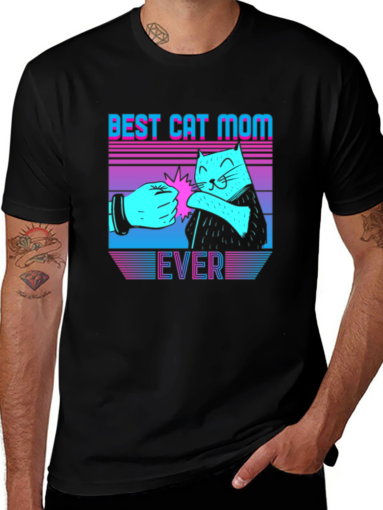 Variant 18 of Best Cat Mom Ever Graphic Tee