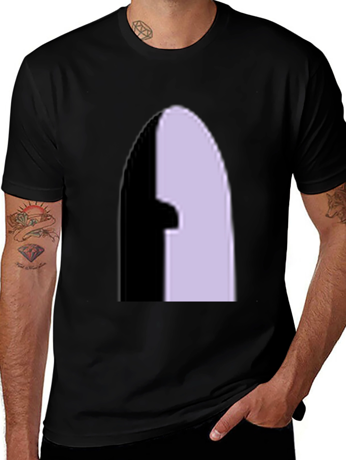 Variant 16 of Modern Black T-Shirt with Abstract Graphic