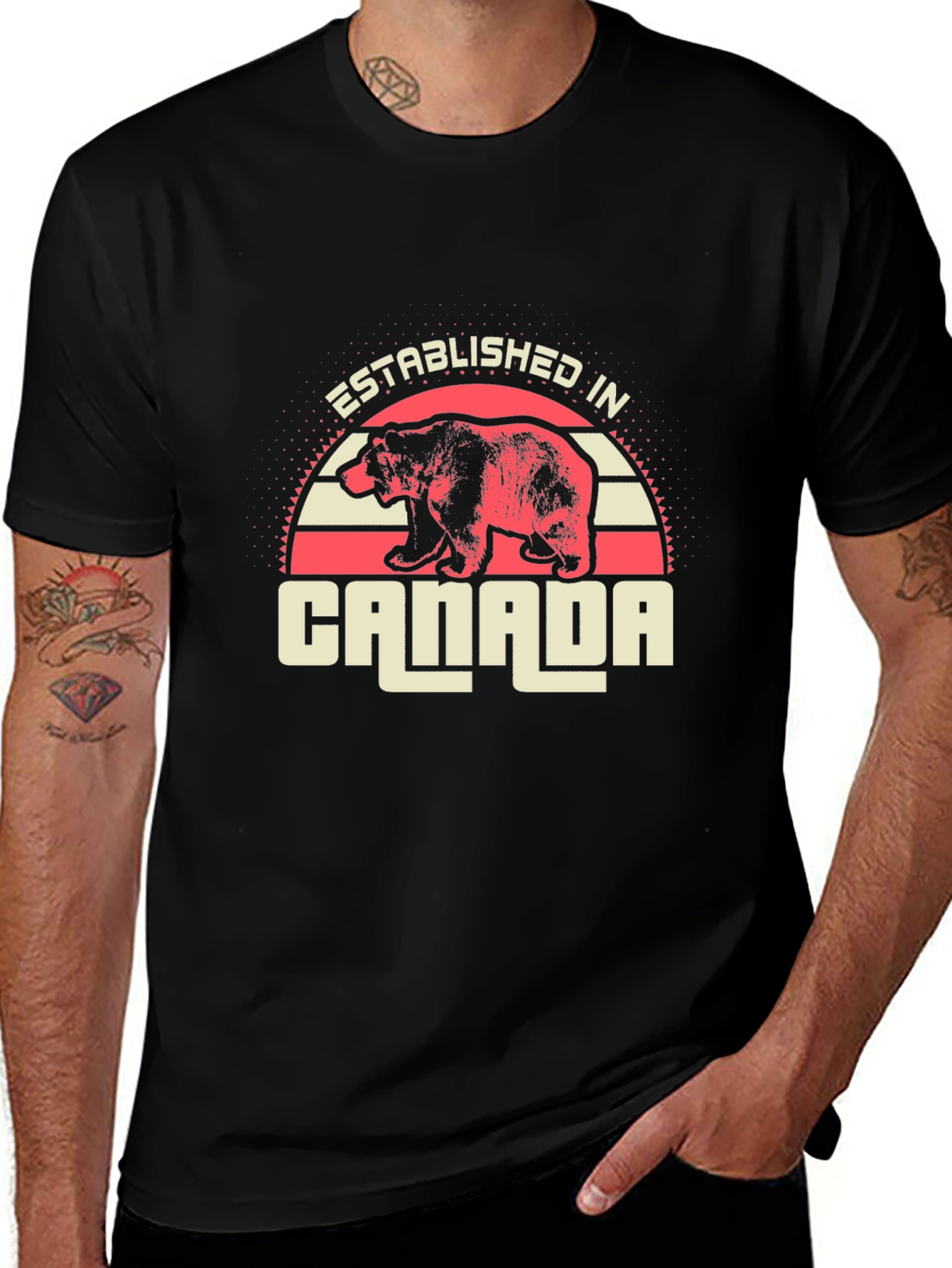 Established in Canada Bear Graphic Tee
