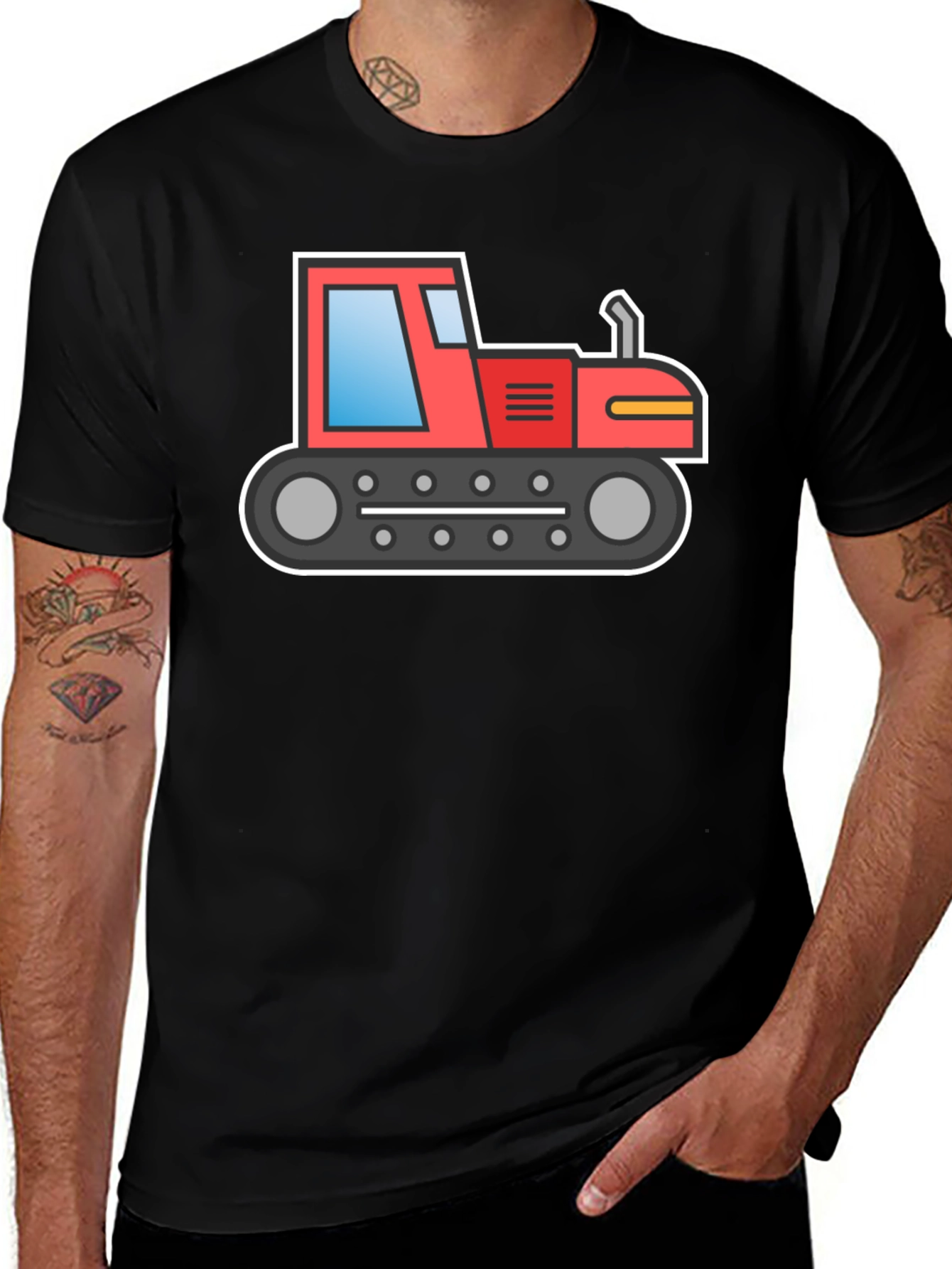 Variant 12 of Cartoon Tractor Graphic T-Shirt
