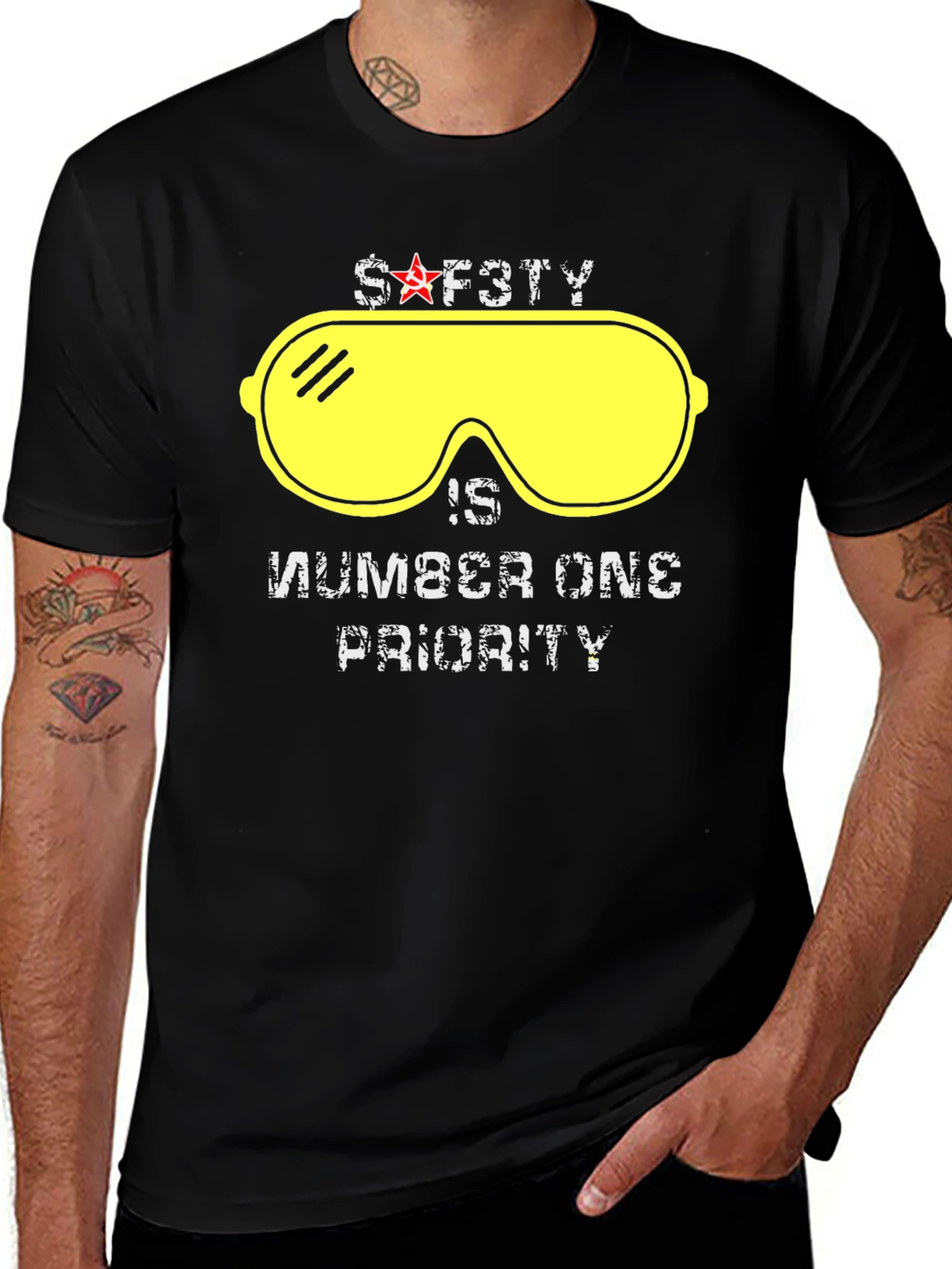 Variant 26 of Safety First Graphic T-Shirt