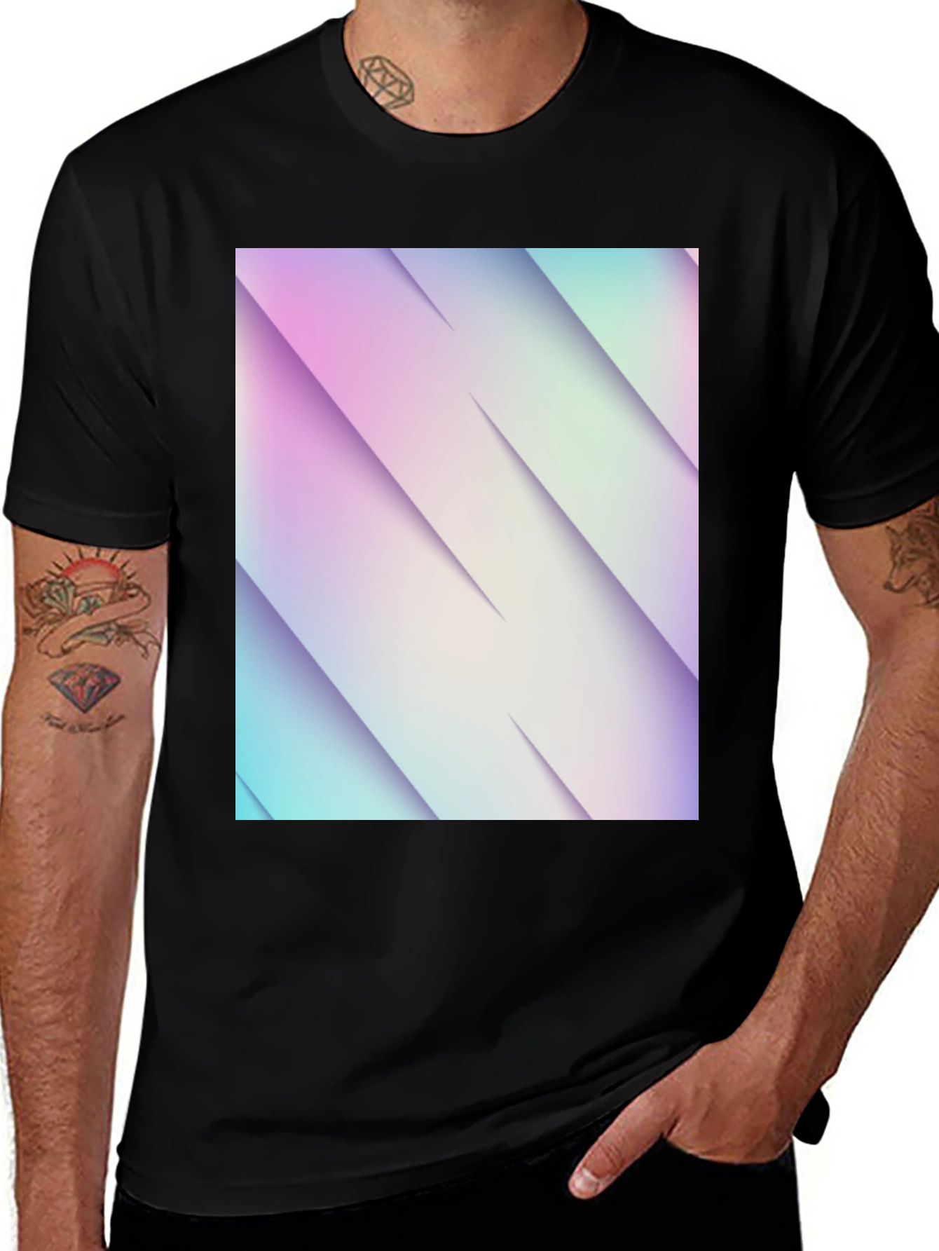 Variant 2 of Modern Gradient T-Shirt - Stylish Geometric Design