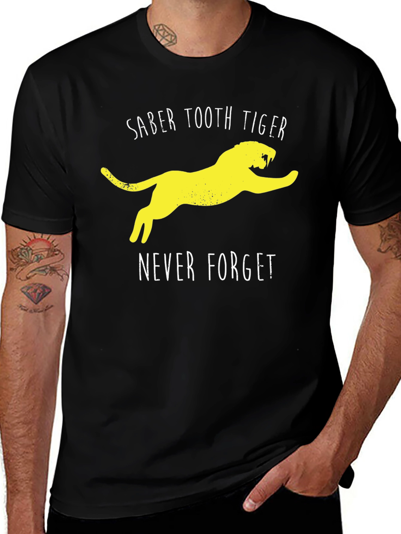 Variant 15 of Saber Tooth Tiger Graphic Tee - Never Forget