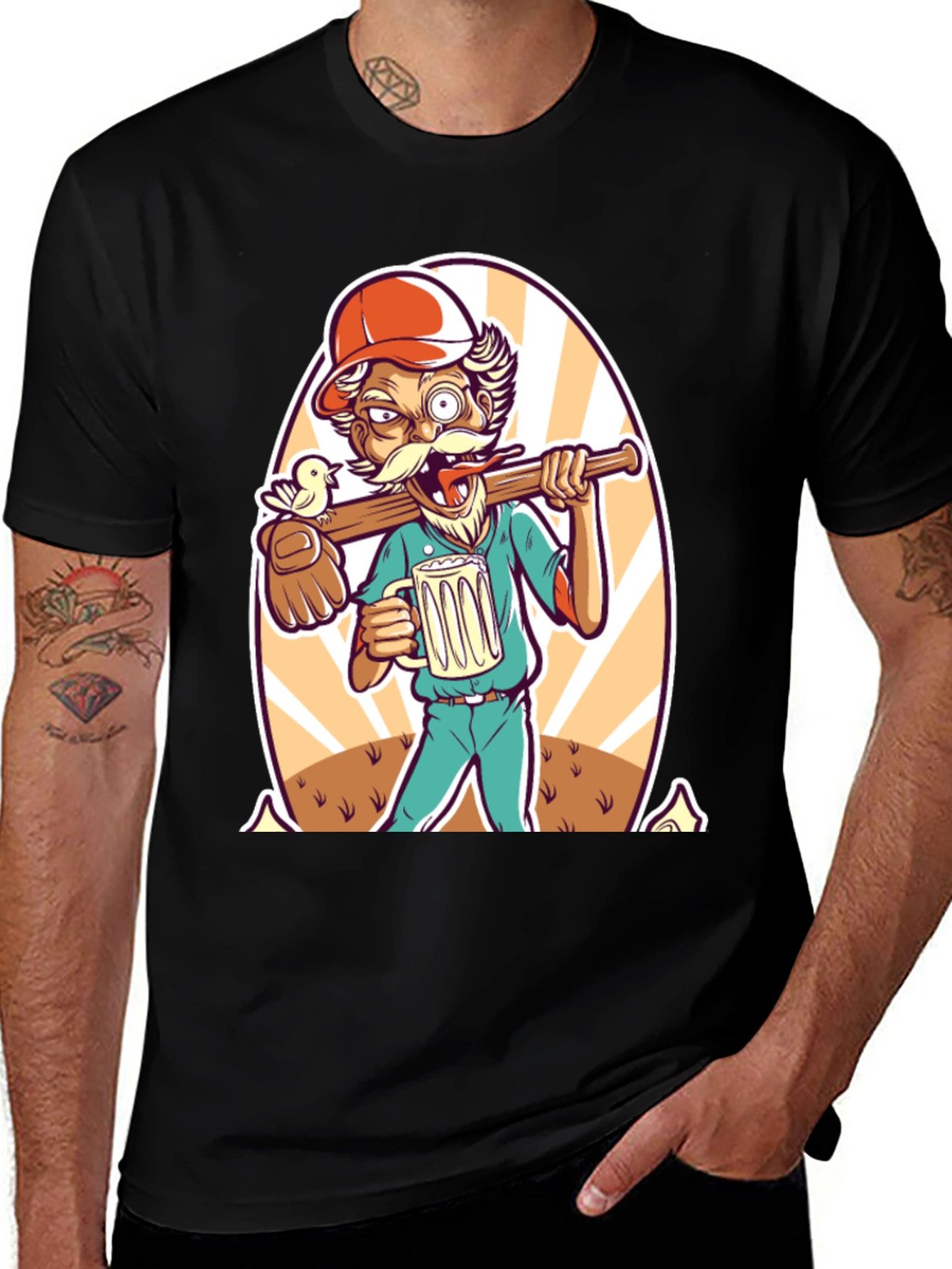 Variant 11 of Funny Baseball Fan Graphic Tee