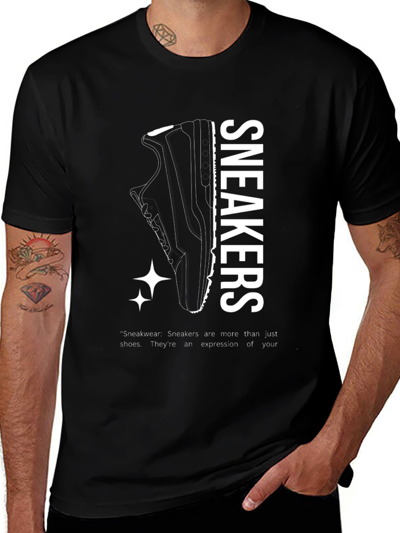 Variant 8 of Sneakers Expression Black T-Shirt