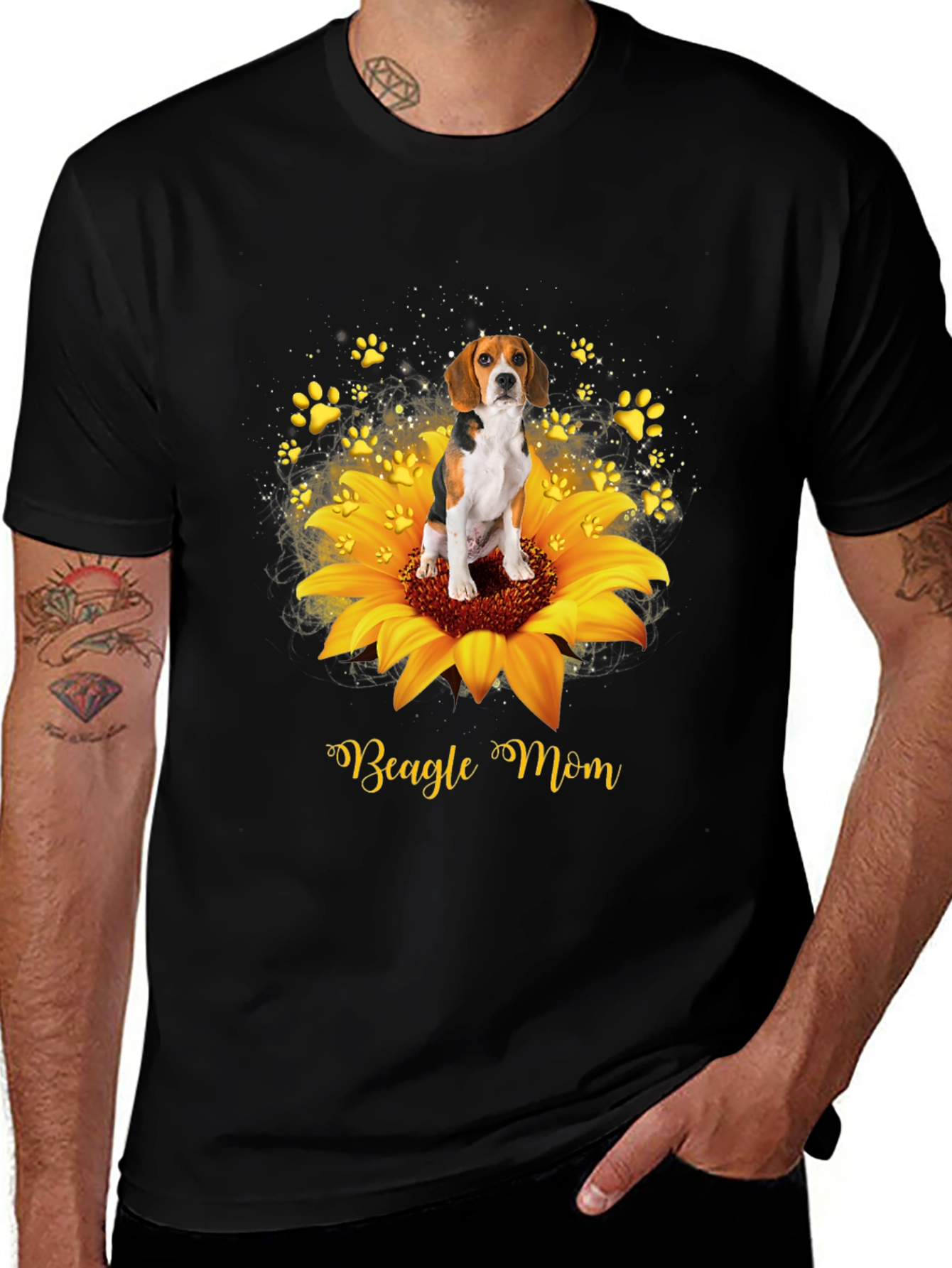 Variant 22 of Beagle Mom Sunflower Graphic T-Shirt