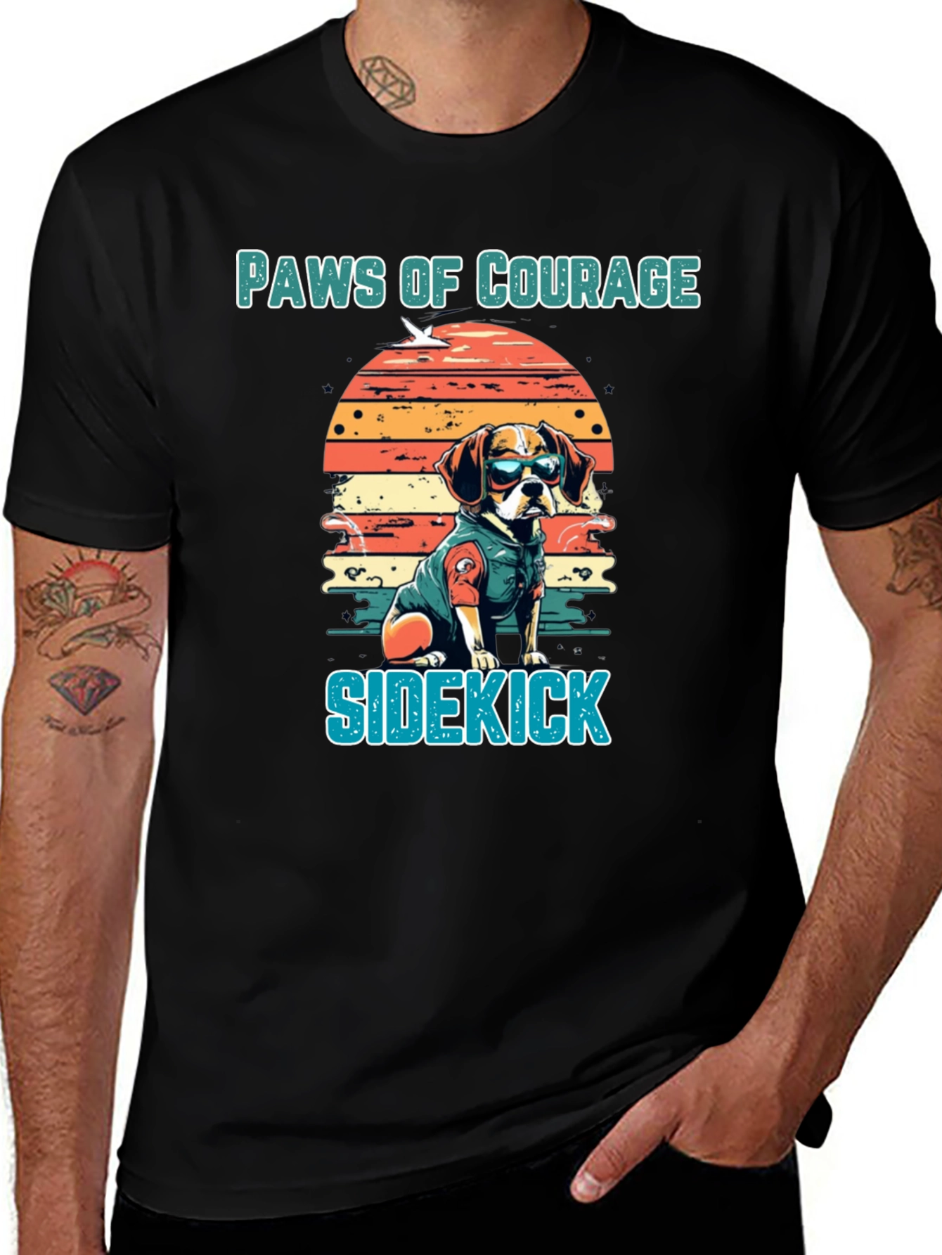 Variant 16 of Paws of Courage Sidekick Dog T-Shirt