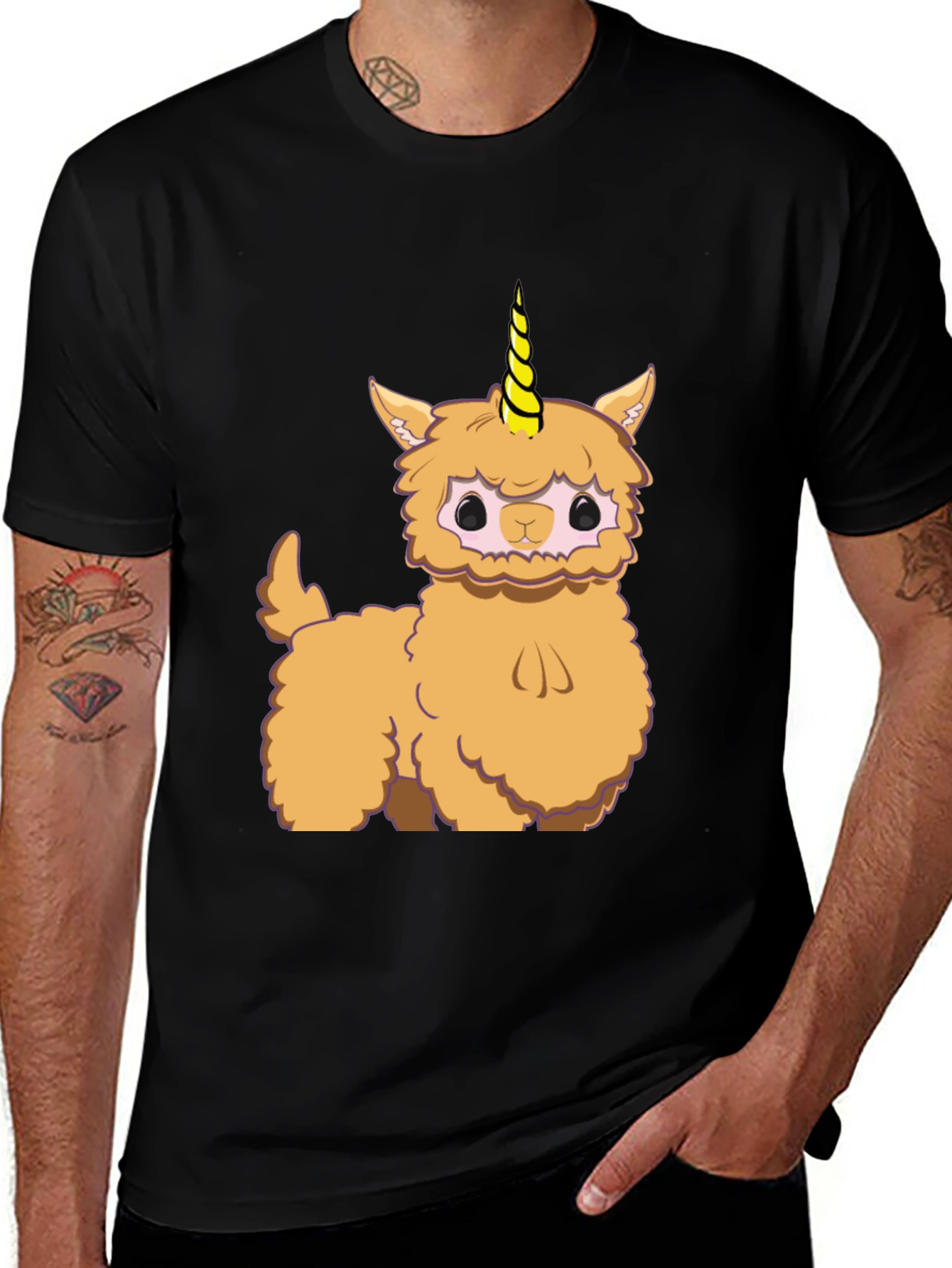 Variant 15 of Unicorn Alpaca T-Shirt - Cute Cartoon Llama Tee