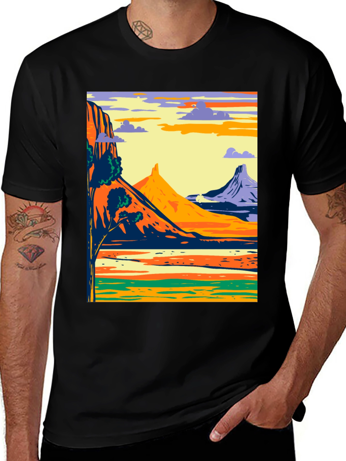 Variant 7 of Mountain Vista Graphic Tee - Unisex Soft Cotton Blend